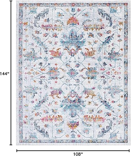 Miniatura 2 de Rugs.com Budapest Collection - Alfombra de área de 9 x 12 pies, color marfil, alfombra de pelo bajo perfecta para salas de estar, comedores grandes