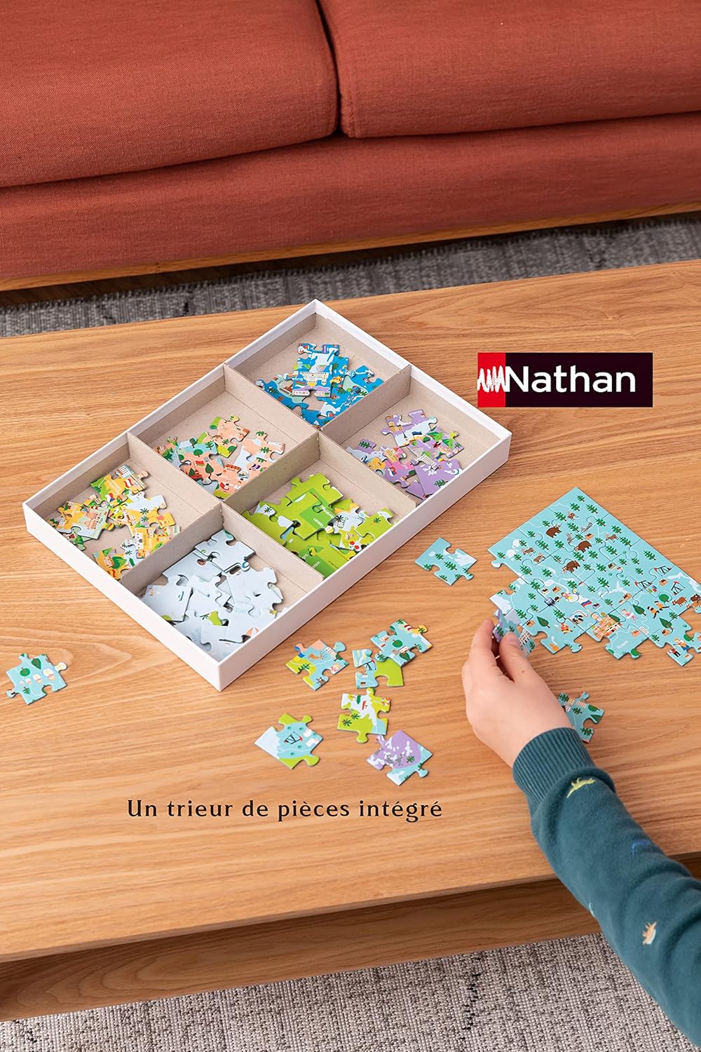 Nathan 86189 Children's Jigsaw Puzzle - 150 Pieces - The City of Pokémon - for Children from 7 Years - Premium Jigsaw Puzzle - Thick and Strong Cardboard - Adventure