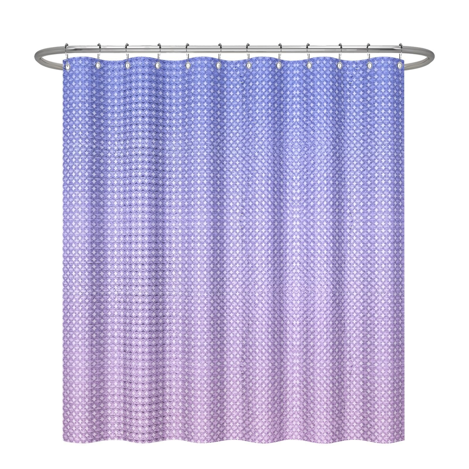 Rideau de douche dégradé 91x183 cm gaufré avec crochets pour salle de bain enfant