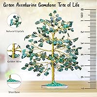 Vista 117 de Rose Quartz Gemstone Tree of LifeNatural Reiki Crystals Gemstone Chakra Tree for Positive Energy, Geode Agate Slice Base, Feng Shui Decor, Good