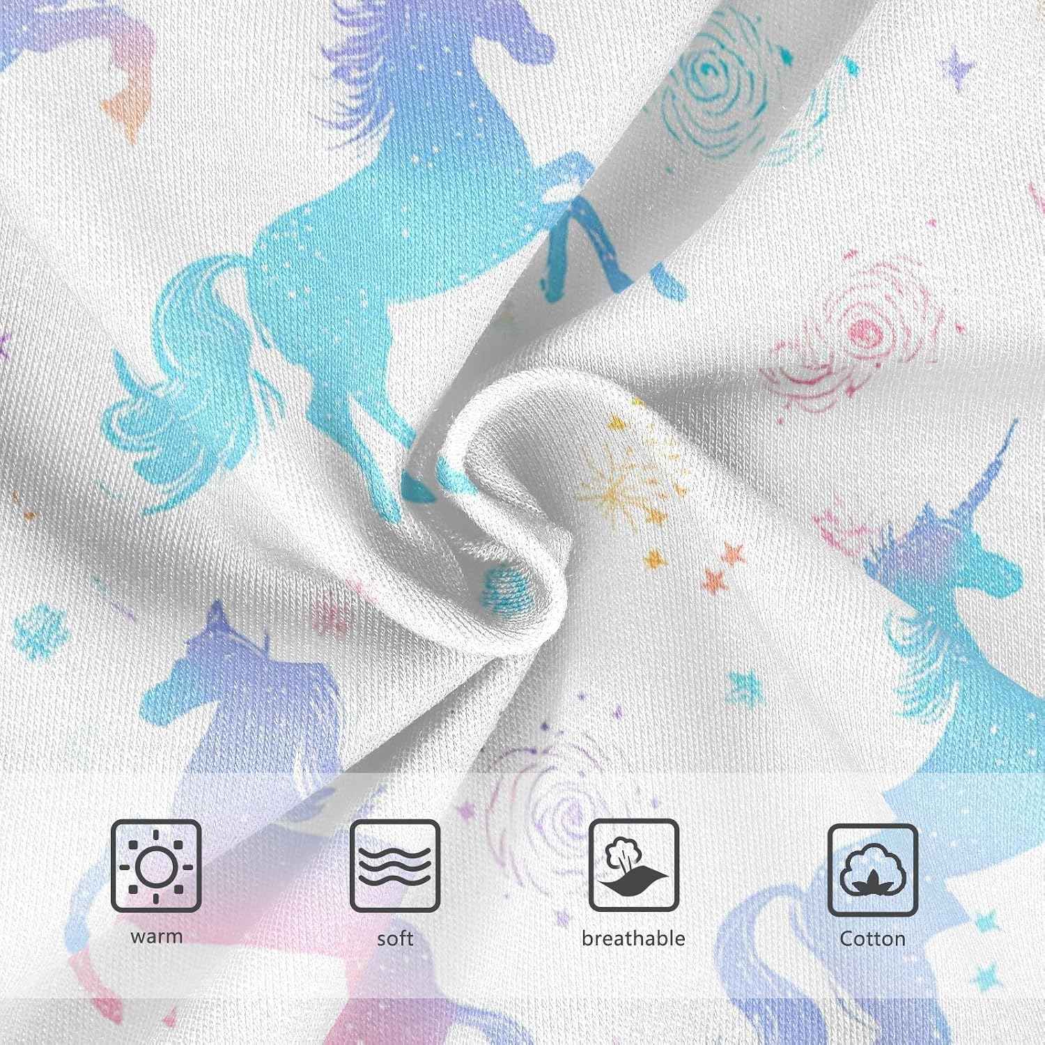 visesunny White Unicorn Pattern Potty Training Underwear Boys Toddler Cotton Soft Brief Size 2T-8Y for Kids
