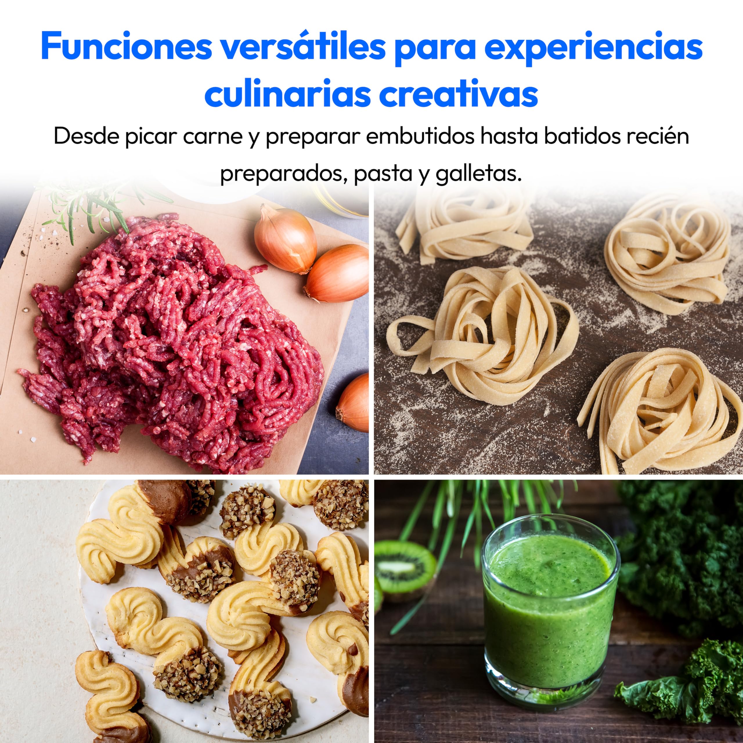 Procesador de alimentos universal MEDION 3 en 1 (digital, 1.200 vatios, 8 niveles, mezclar amasar batir mezclar picadora, bol para preparar helados, pantalla táctil digital, MD18430) negro