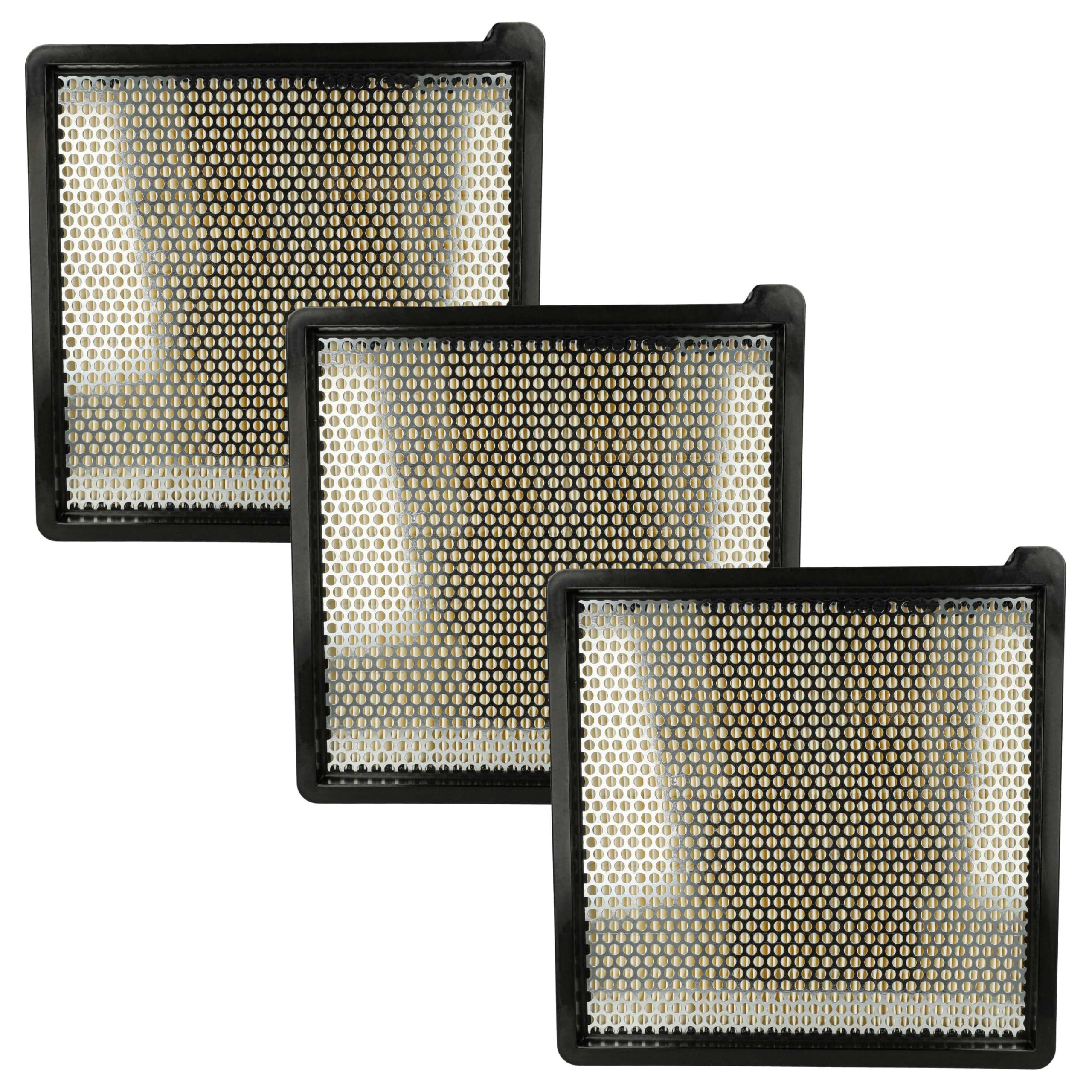 vhbw 3 płaskie plisowane filtry kompatybilne z Kärcher KM 75/40 W P Classic, KM 75/40 W, P samojezdne, zamiatarka, zapasowy filtr powietrza