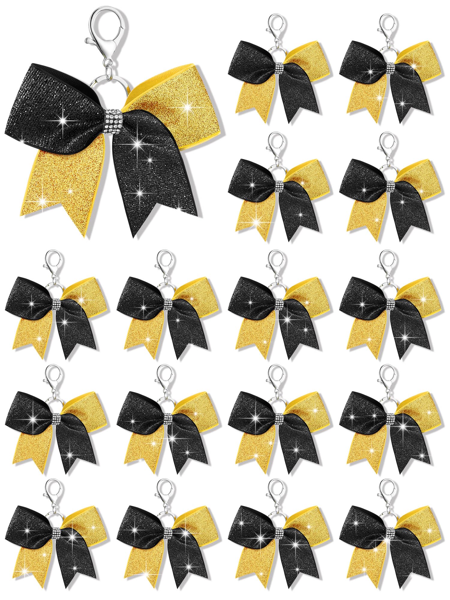 Tondiamo Cheer Bow Keychain Bulk Rhinestone