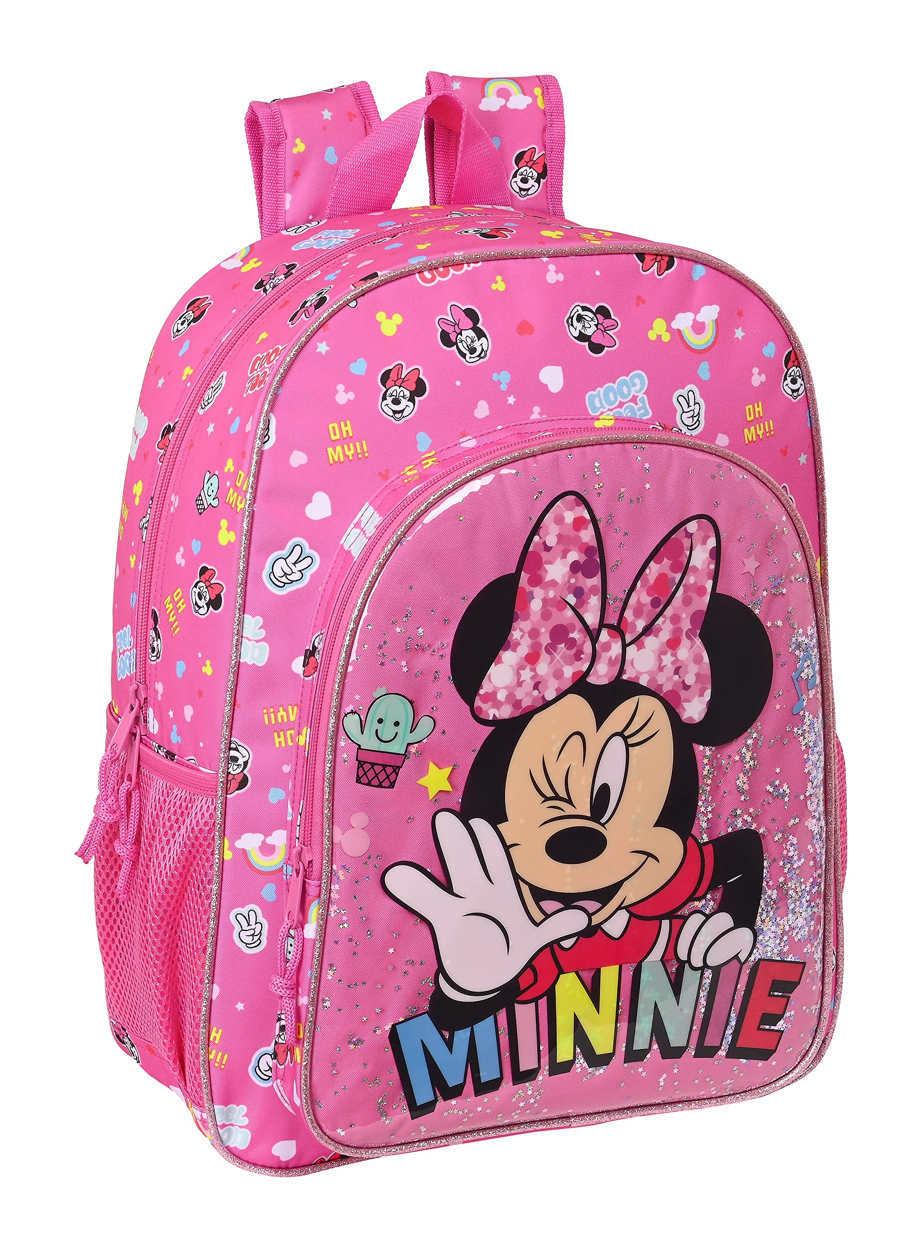 Safta MOCHILA DE 33 CM ADAPT.CARRO MINNIE MOUSE "LUCKY"