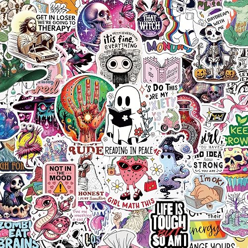 270+ PCS Funny Holographic Stickers for Adults, Waterproof Vinyl Sarcastic Meme Decals for Laptop, Water Bottle, Phone, Kindle, Journal, Scrapbook, Bumper, Skateboard, Luggage, No Repeats Accessories