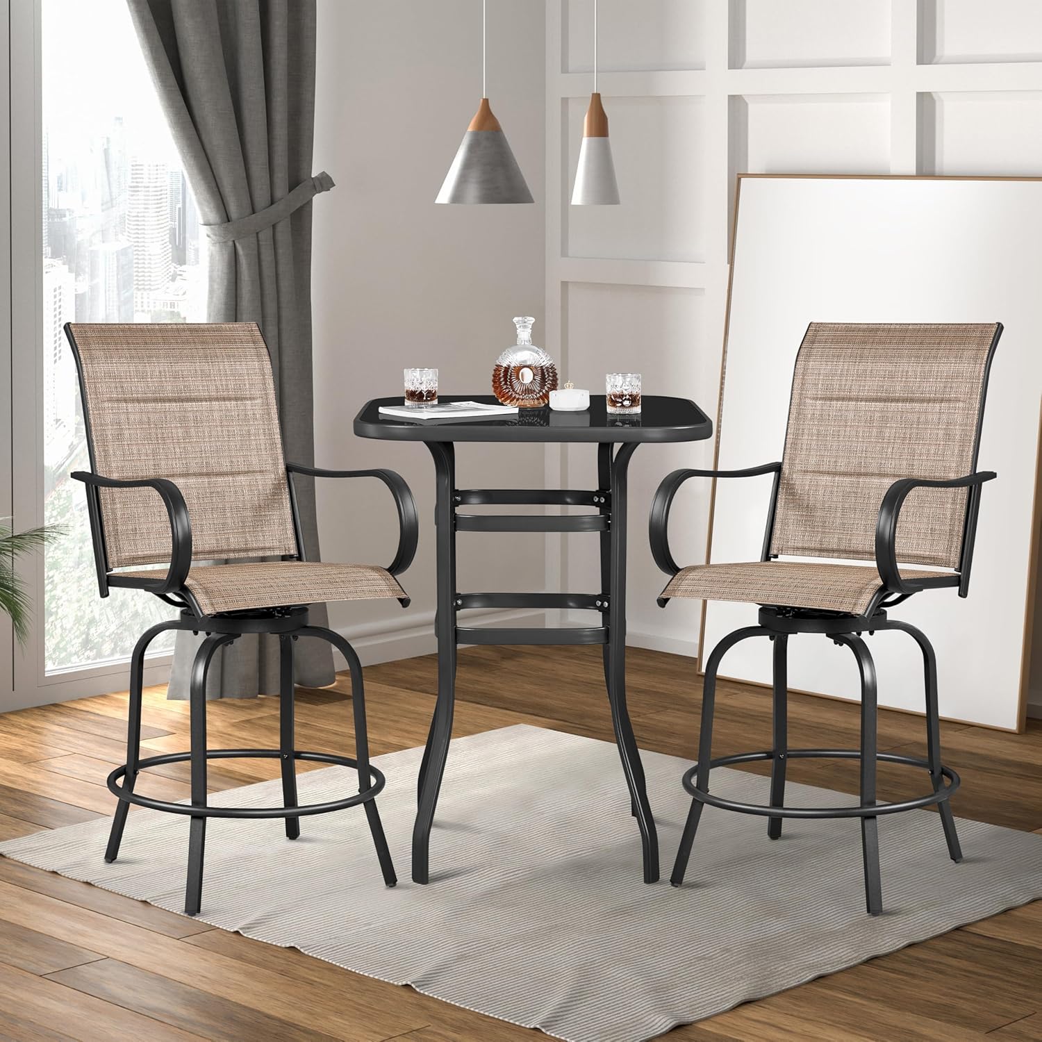Unwind in Style: Yaheetech Swivel Bar Stools for Ultimate Outdoor Comfort!