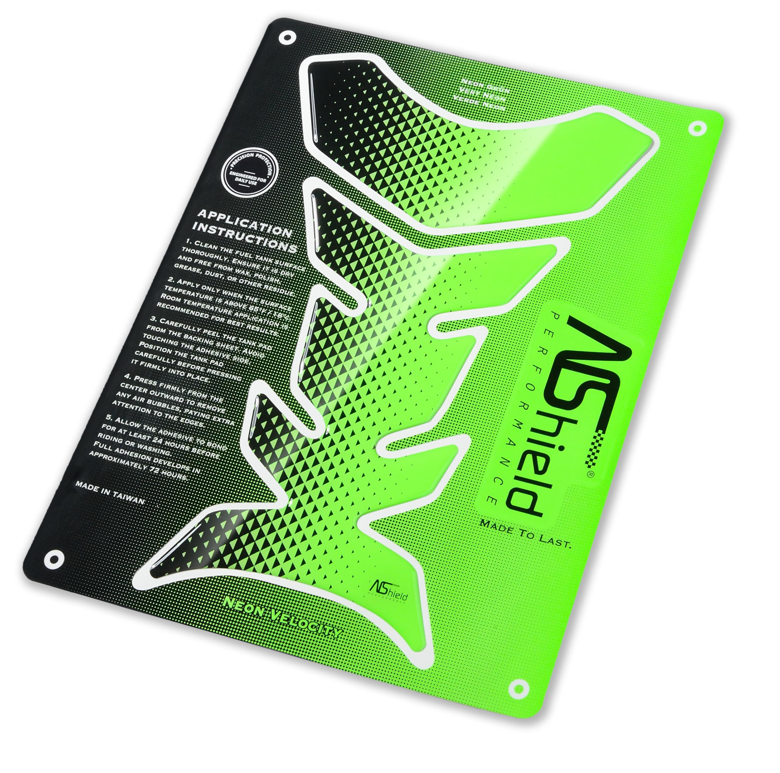 Universal Motorcycle Tank Pad, 3D Gel Tank Protector, Neon Green