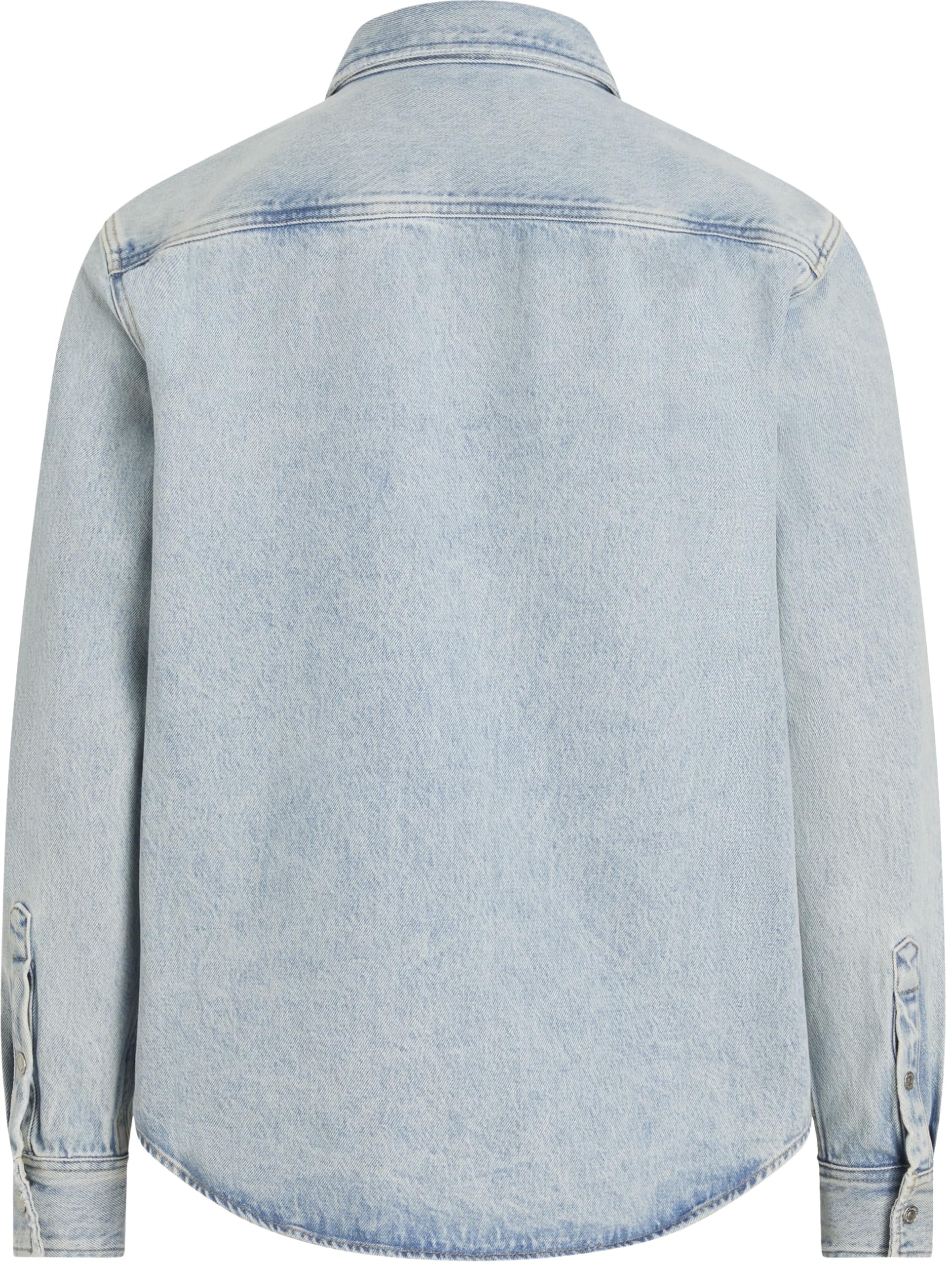 Calvin Klein Camisa Vaquera Hombre Regular Denim Shirt con Bolsillo en el Pecho