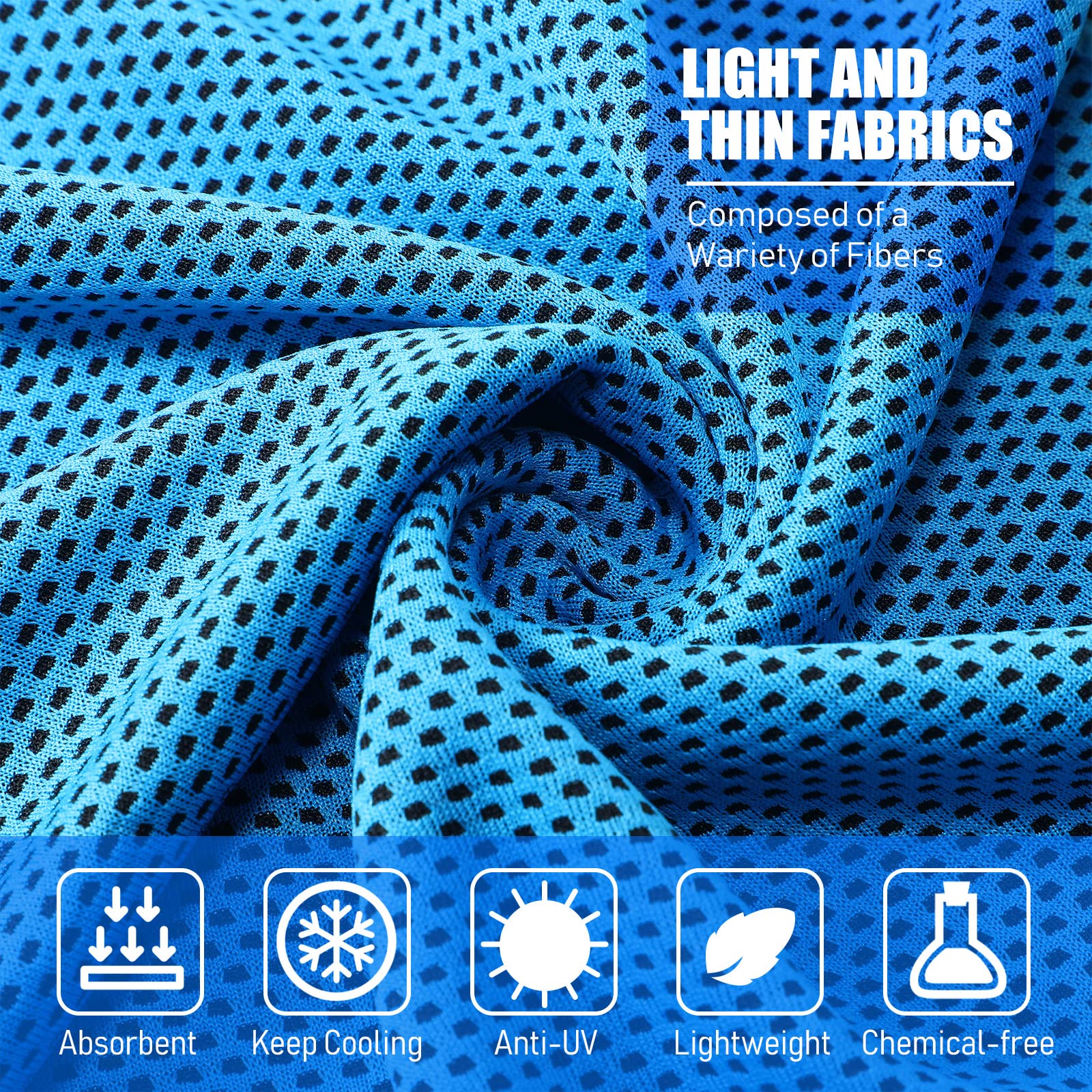 BBTO 80 Pcs 32 x 12 Inch Microfiber Ice Towel, Cooling Cold Towel for Neck and Face Breathable Chilly for Yoga, Sport, Gym, Workout, Camping and More Activities (Multicolor)