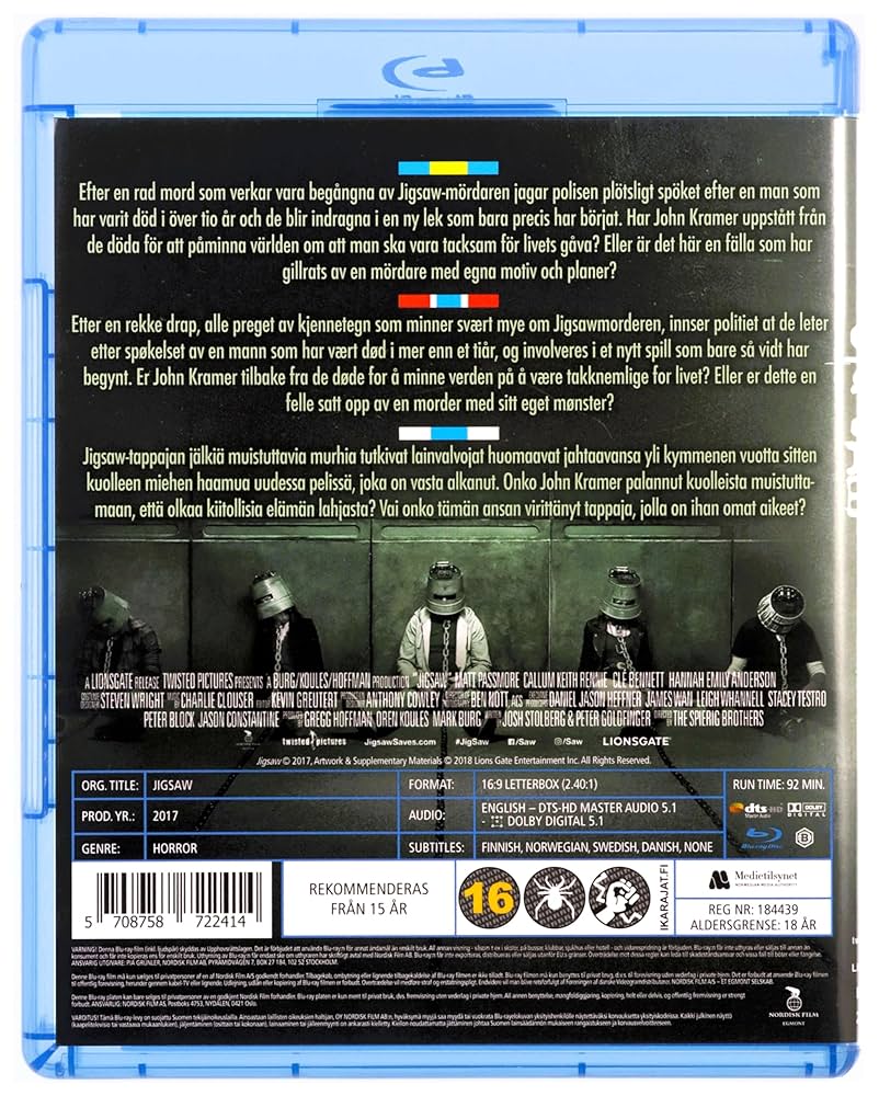 Amazon.com: NORDISK FILM Saw 8 Jigsaw (Blu-Ray) : Movies & TV