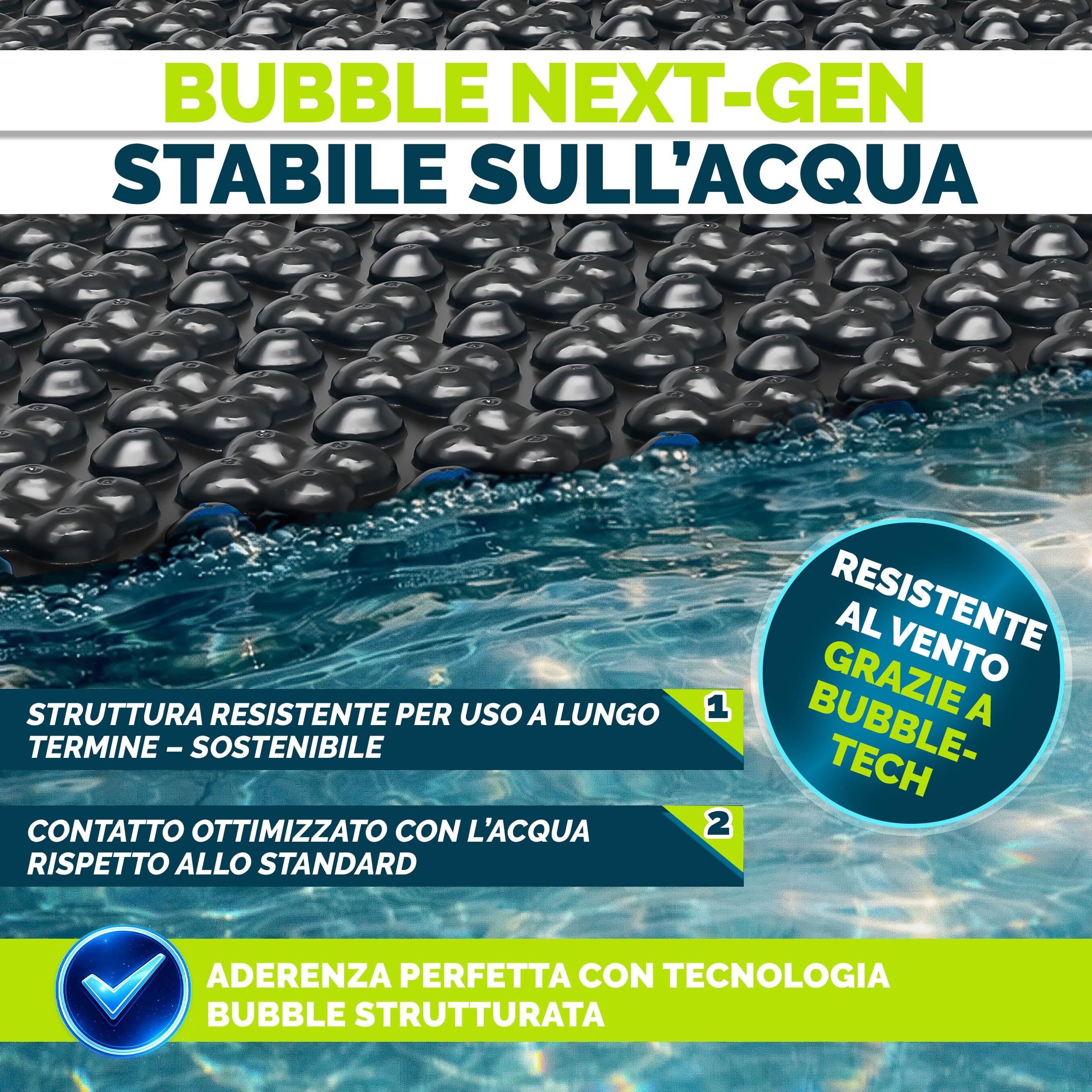 tillvex® Elite Telone Solare per Piscina 400 µm | Rettangolare 549 x 274 cm | Pellicola Termica Ritagliabile ProHeat QB4 | Copertura Solare per Riscaldamento dell'Acqua | ProHeat QB4 Telone di copertura solare di alta qualità, per riscaldamento dell'acqua