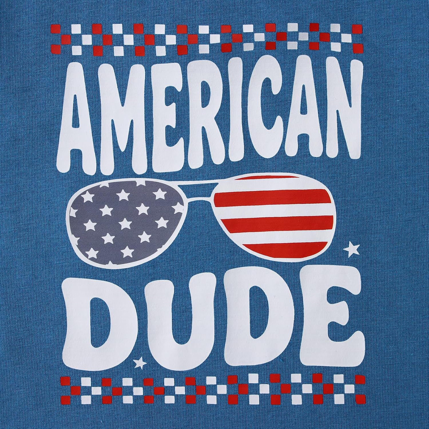 BOUTIKOME 4th of July Shirt Toddler Baby Boys American Dude T-Shirt Kids Independence Day Patriotic Tops American Flag Outfit