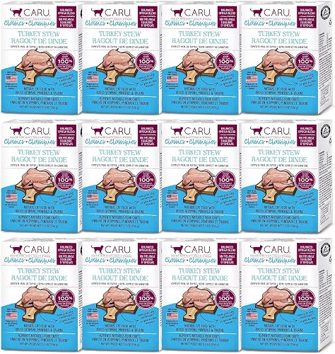 Caru - Turkey Stew for Cats, Natural Cat Food with Added Vitamins, Non-GMO Ingredients, Complete & Balanced for All Stages of Life (6 oz) - Case of 12