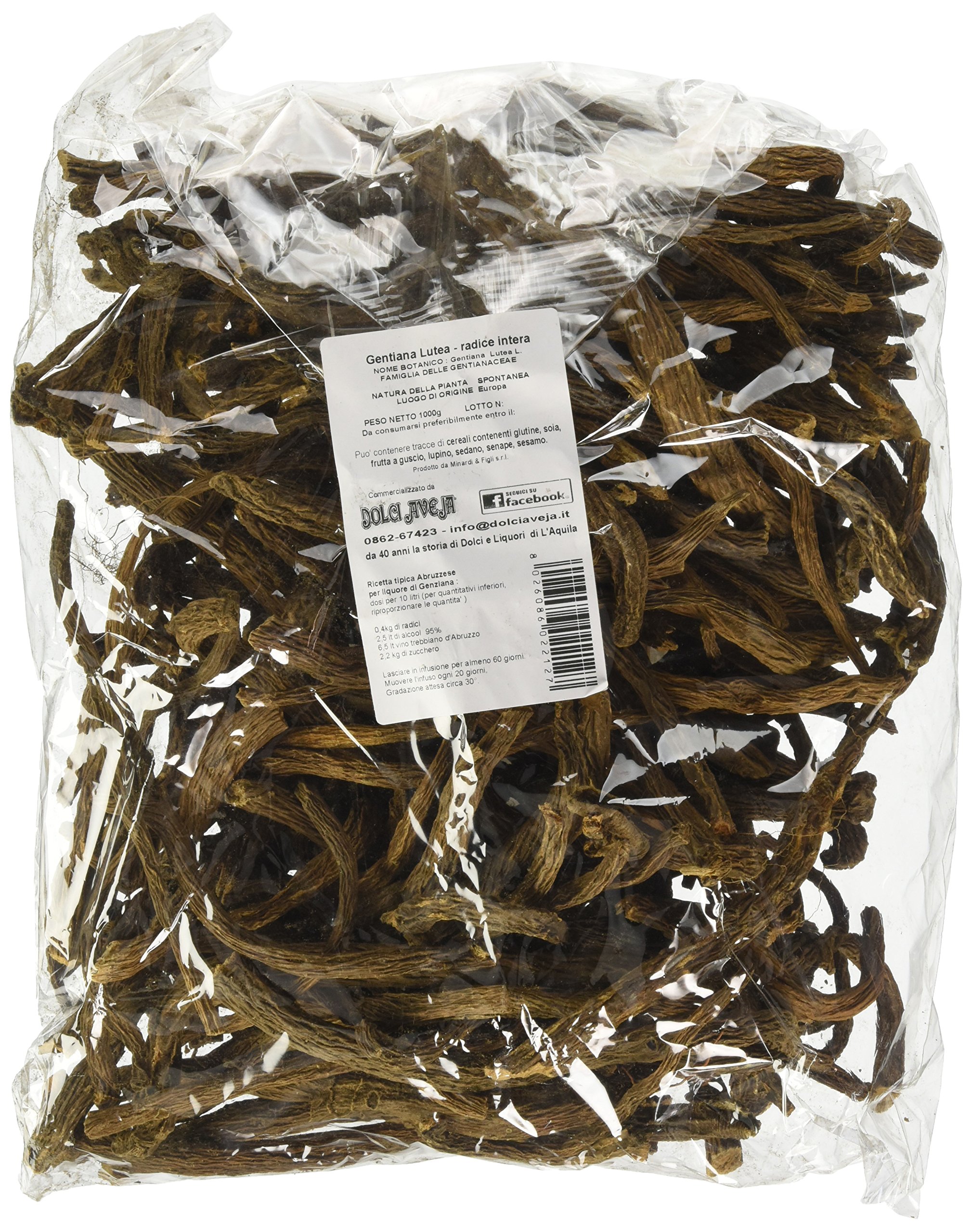Radici di Genziana Intere per Infusi - 1000 gr