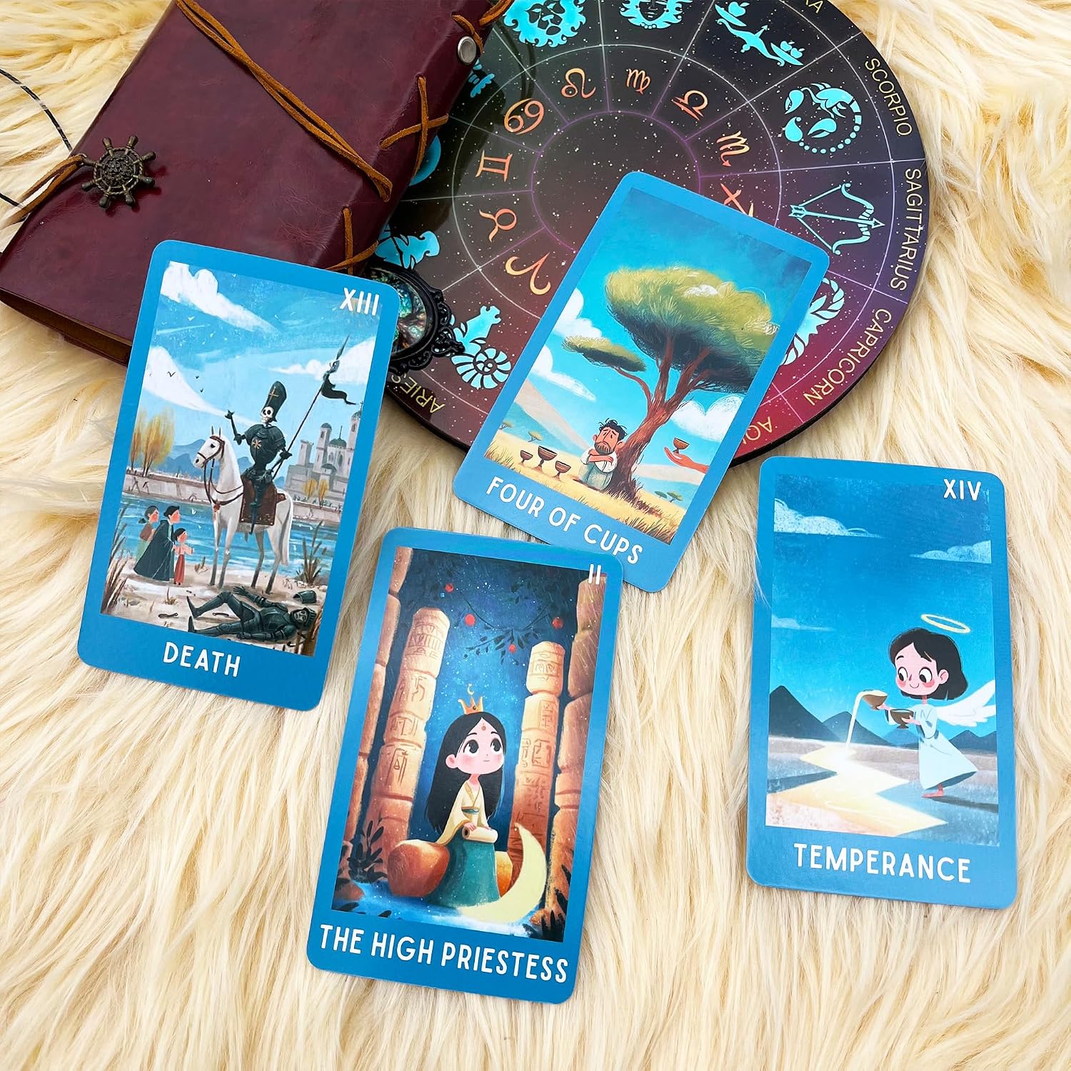 Easy Flow Tarot Deck, 78 Cards Tarot Cards for Beginners | Cute Illustrated Tarot, Inspired Deck, Visual Story Tarot Deck for Daily Guidance, Emotional Reflection Intuitive Reading