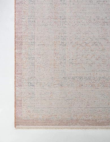 Miniatura 8 de Unique Loom Noble Collection - Alfombra de área tradicional, envejecida, vintage, geométrica, con borde, 4 pies 0 pulgadas x 5 pies 7 pulgadas,