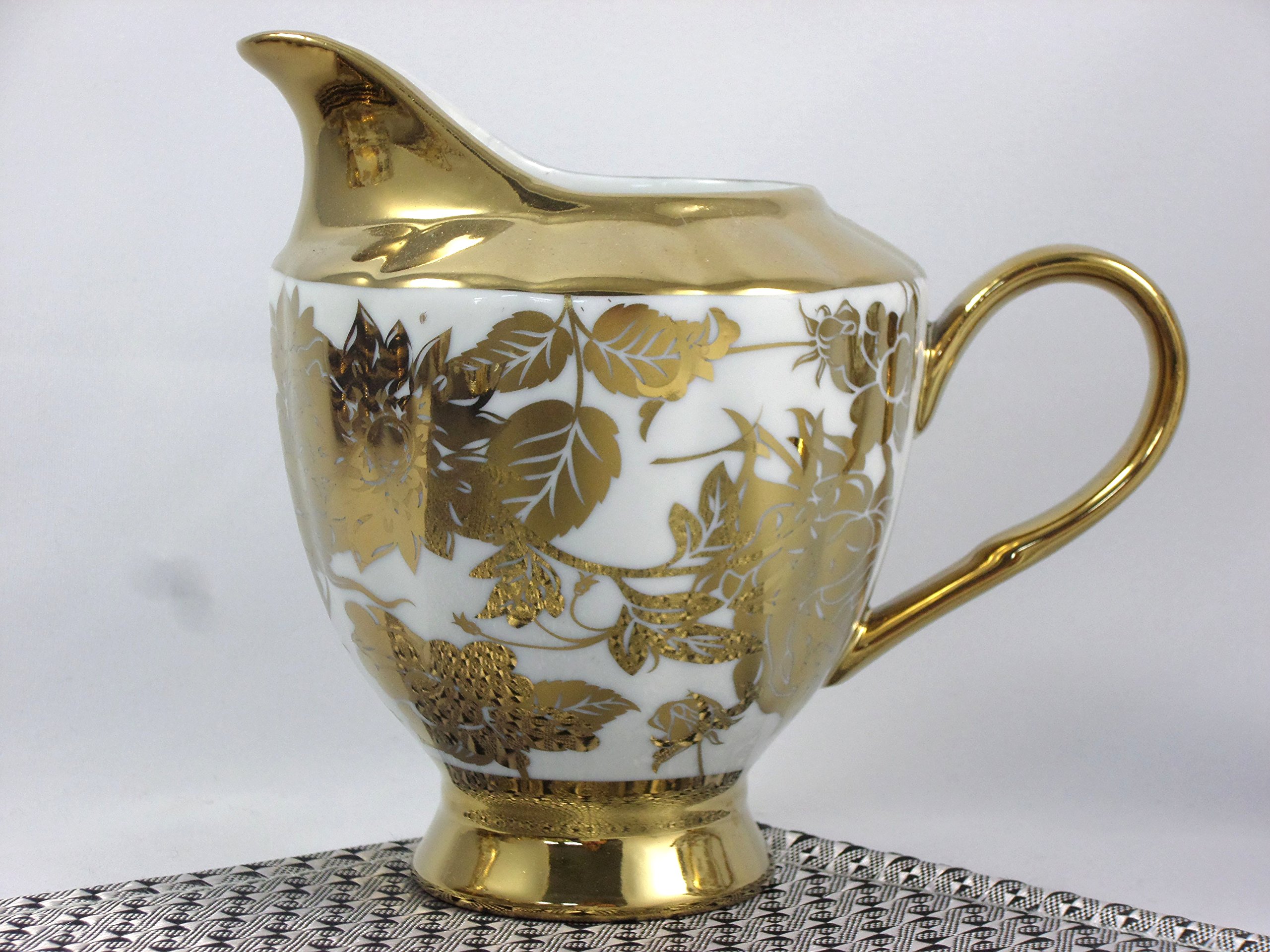 ELIH Porzellan - Servizio da tè/caffè in porcellana"serie oro", 17 pezzi