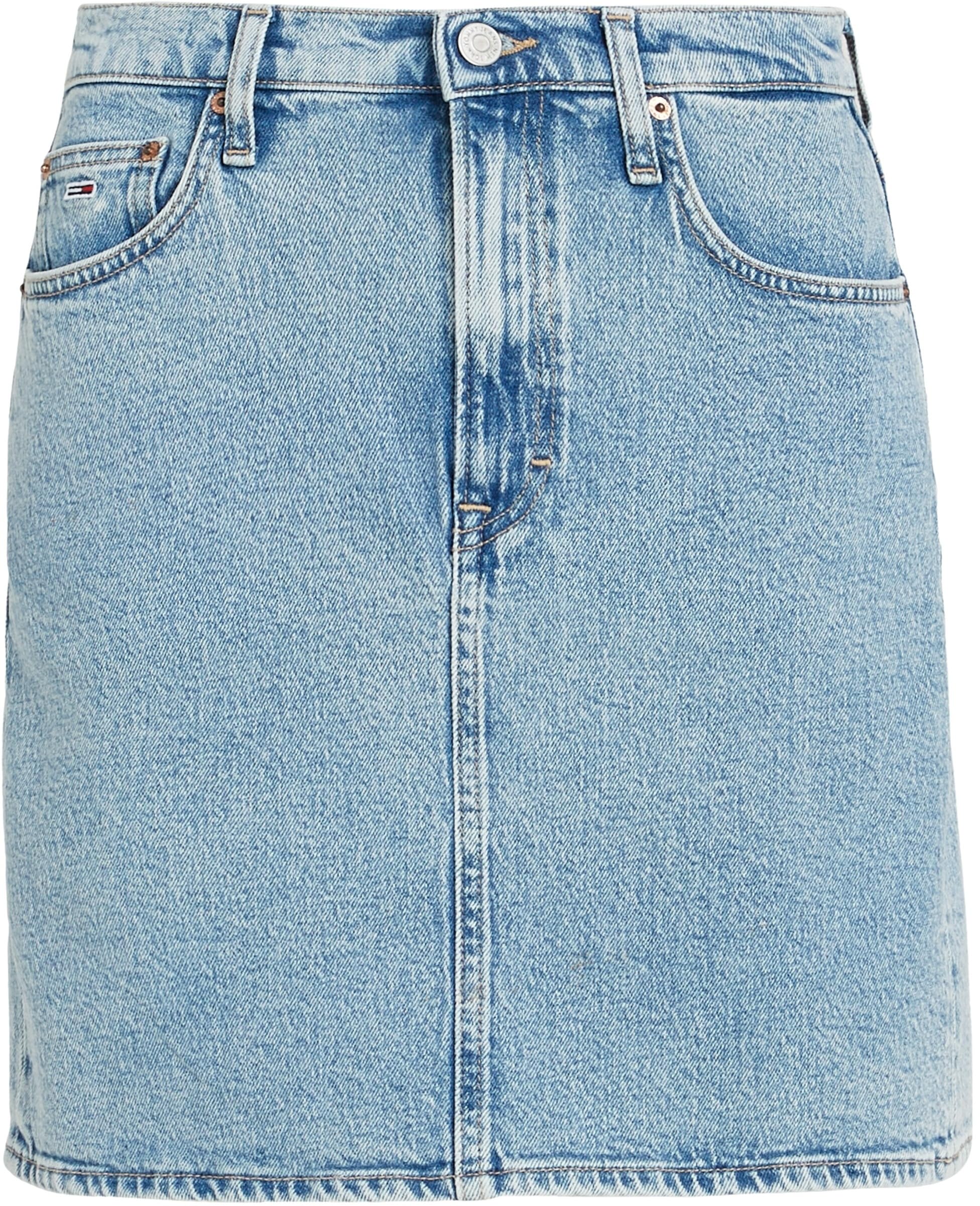 Tommy Jeans Jupe Femme Denim Mini Jupe en Denim Extensible