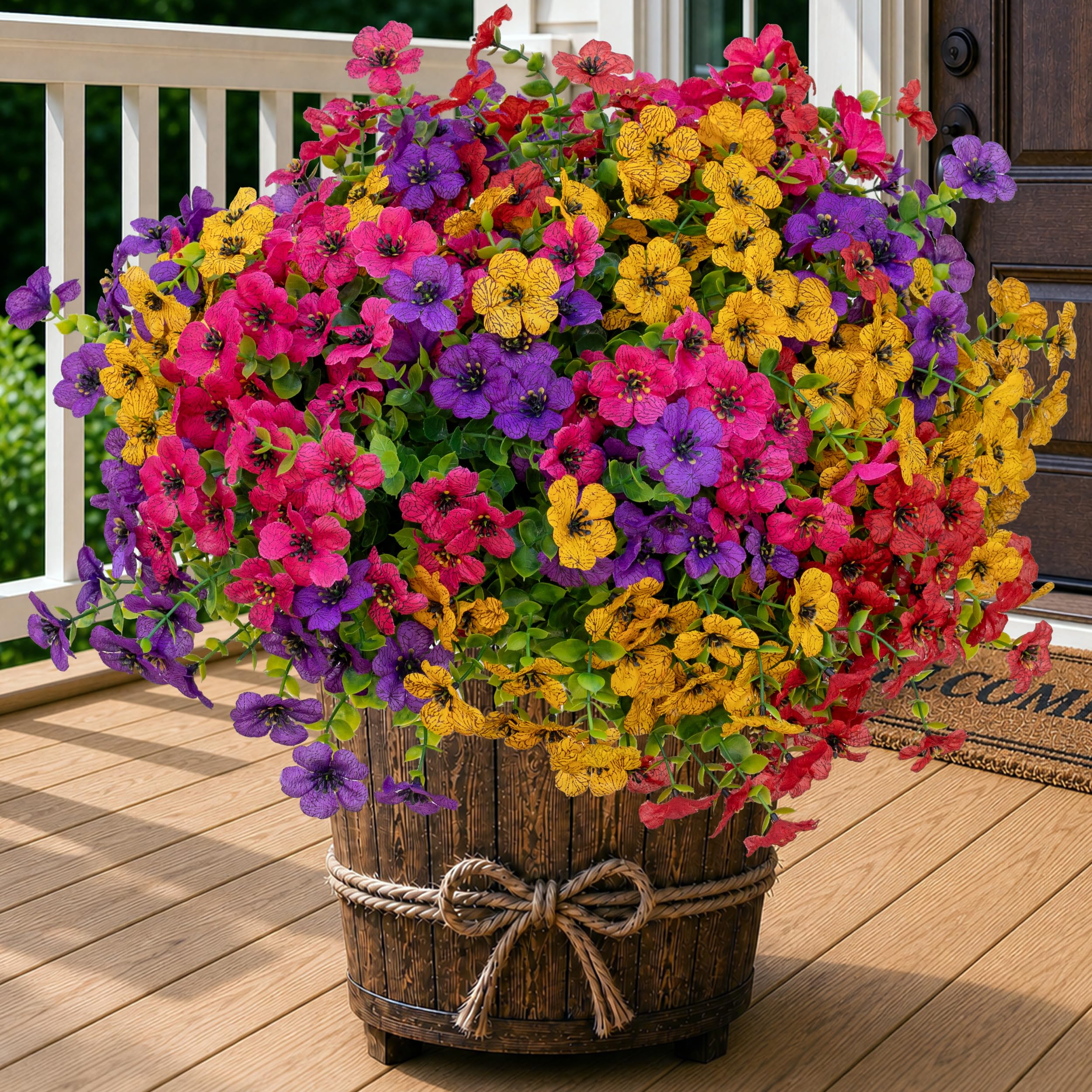 Amazon.com: AXYLEX Artificial Flowers for Outdoors, 16 Bundles
