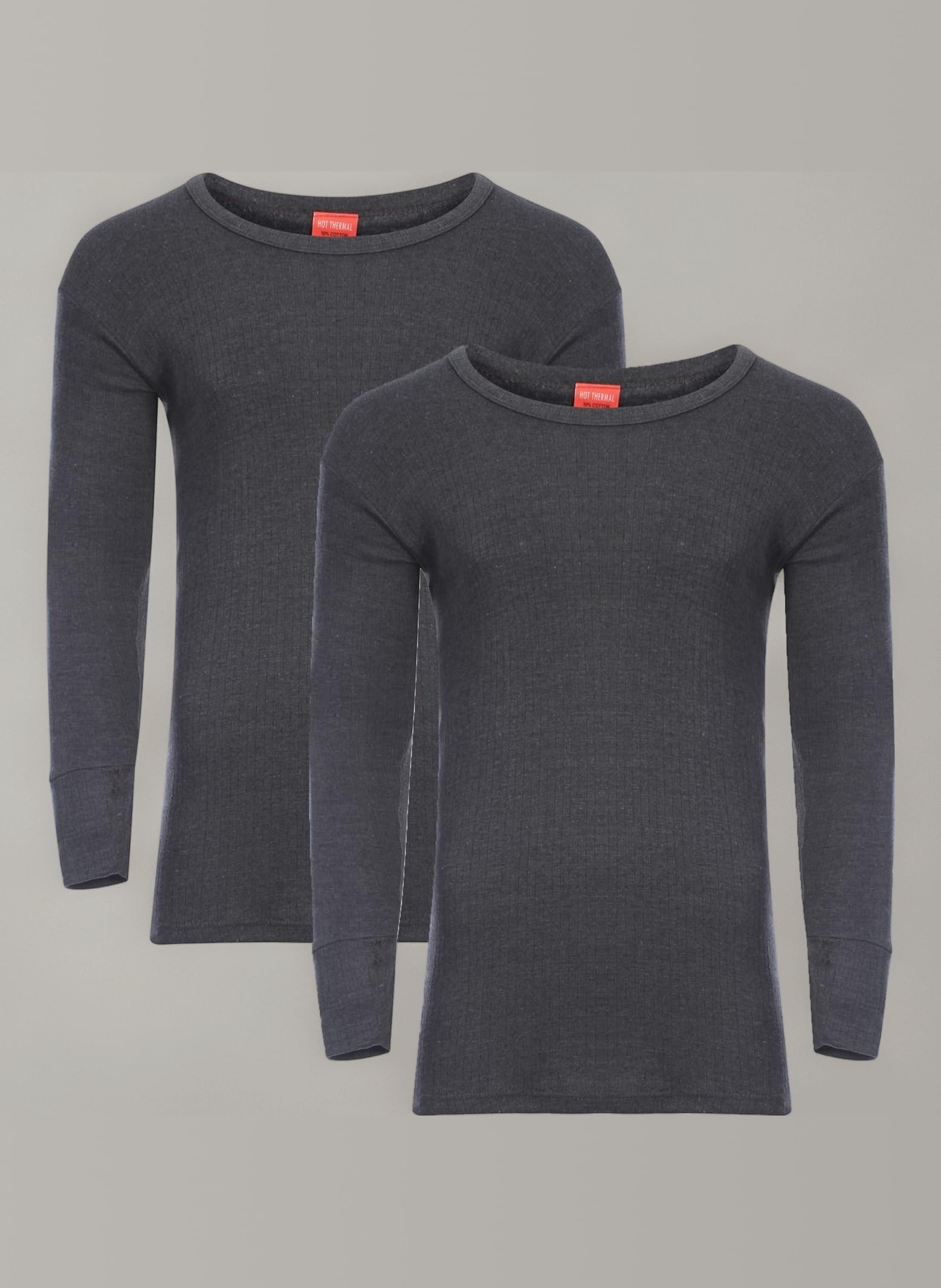Heatwaveยฎ Pack of 2 Men's Thermal Long Sleeve Top, Warm Underwear Baselayer, S M L XL XXL Thermals