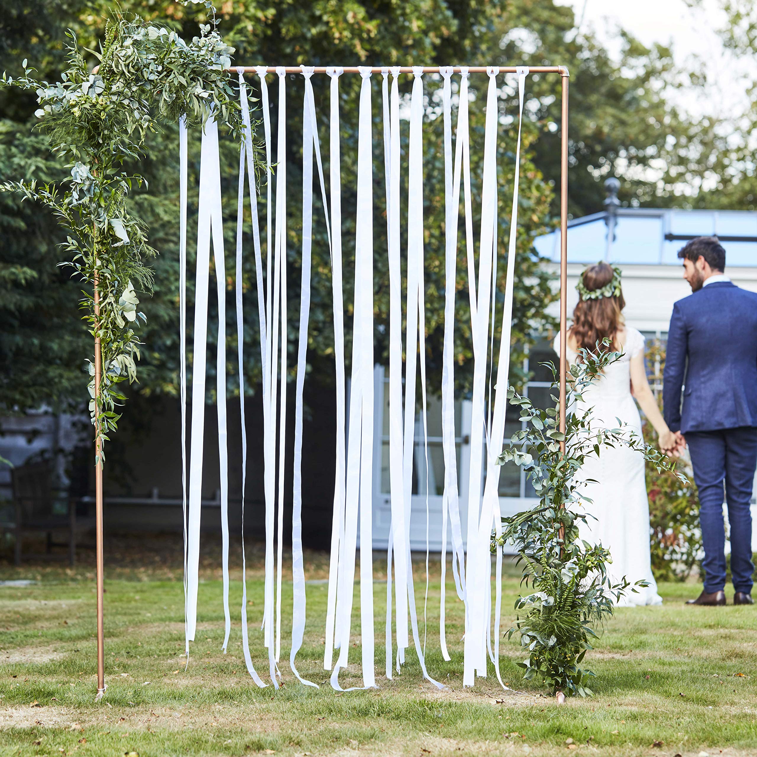 Ginger Ray White Ribbon Hanging Wedding Backdrop - Botanical Wedding