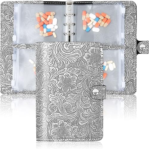 Hennaja Libro organizador de pastillas, bolsas de pastillas, bolsas de plástico transparente, autosellantes, organizador de medicamentos de viaje (1