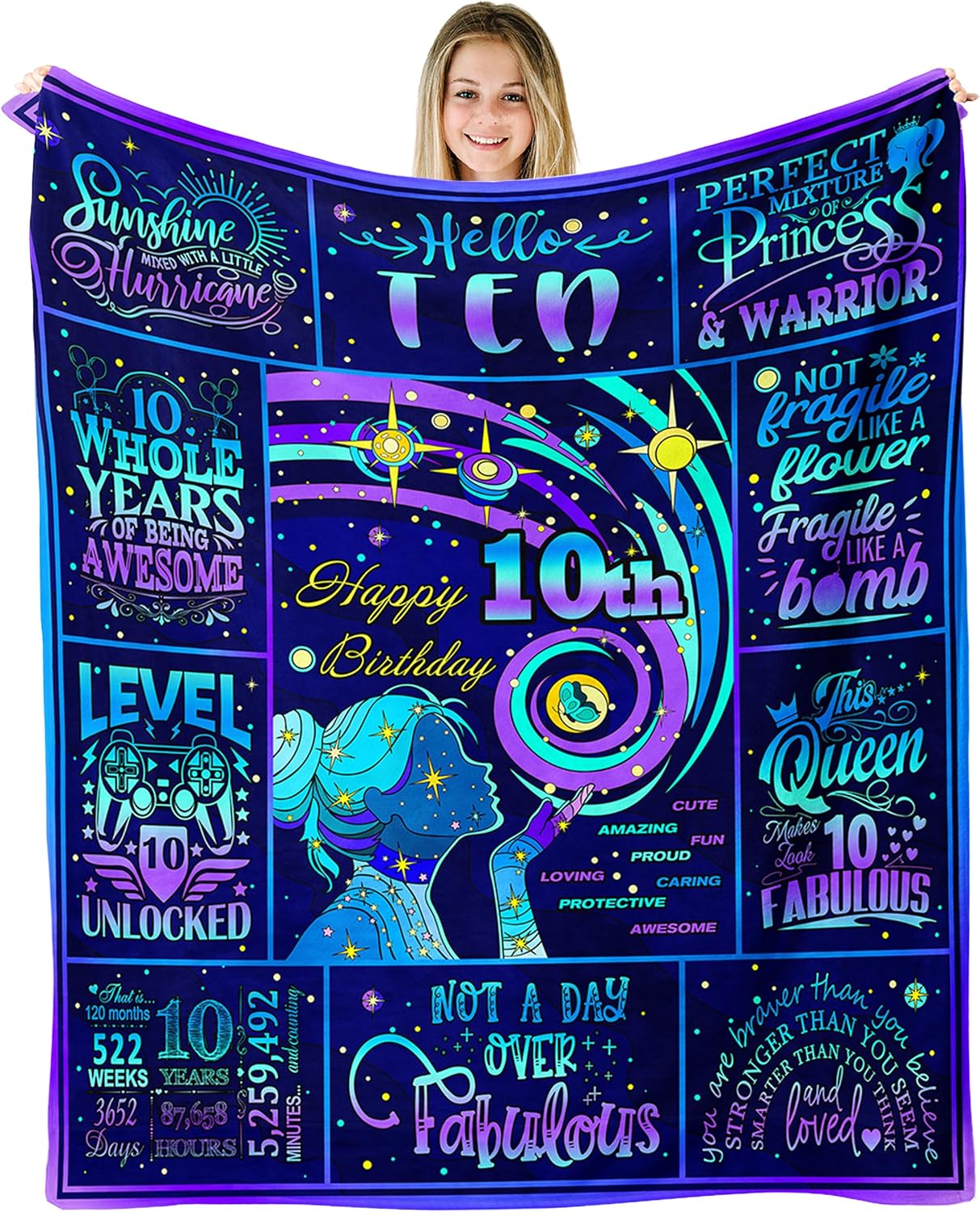 10 Year Old Girl Birthday Gifts Blanket, Gifts for Singapore Ubuy