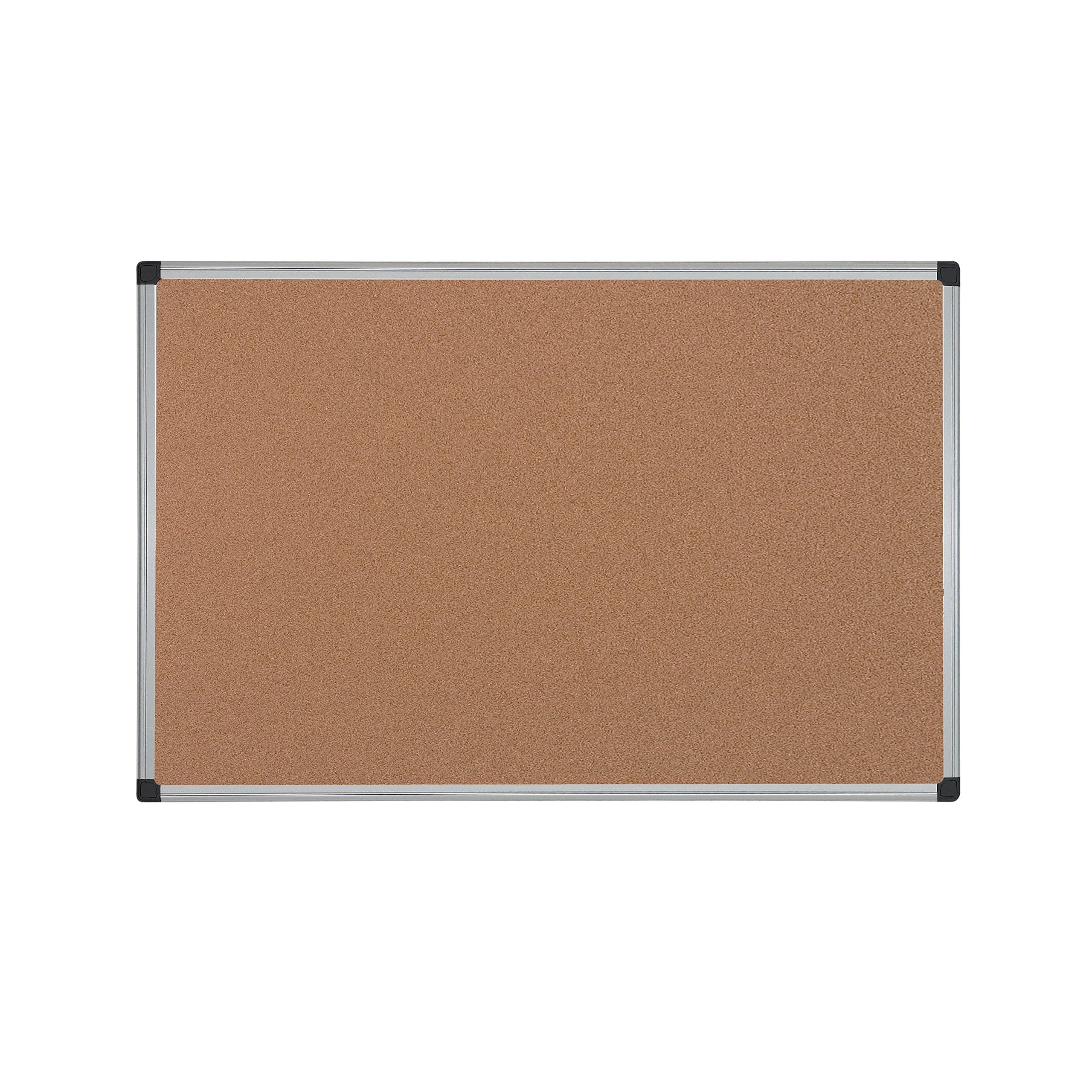 Bi-Office Korktafel Maya Mit Aluminiumrahmen und Hochwertiger Naturkorkoberfläche, Pinnwand, 90 x 60 cm & Wedo 54249 Pinnadeln Diabolo-Form, Länge 2,3 cm, Kopfdurchmesser 9 mm, Nadellänge 1,1 cm