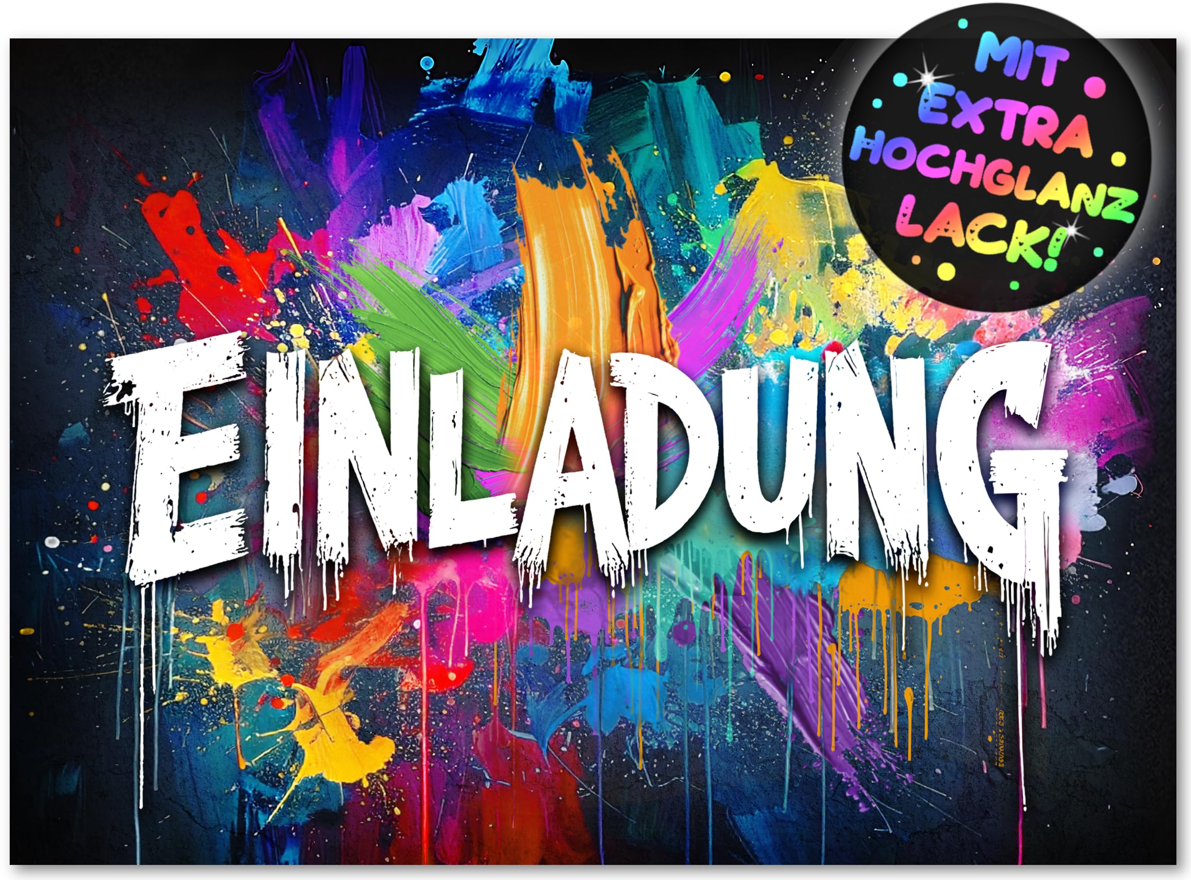 VULAVA 12x Graffiti EINLADUNGSKARTEN KINDERGEBURTSTAG Junge Mdchen - die frech bunten Graffiti PARTY Karten sind die perfekte Graffiti EINLADUNG fr Jungen Mdchen Kinder GEBURTSTAG KINDERPARTY Gaming