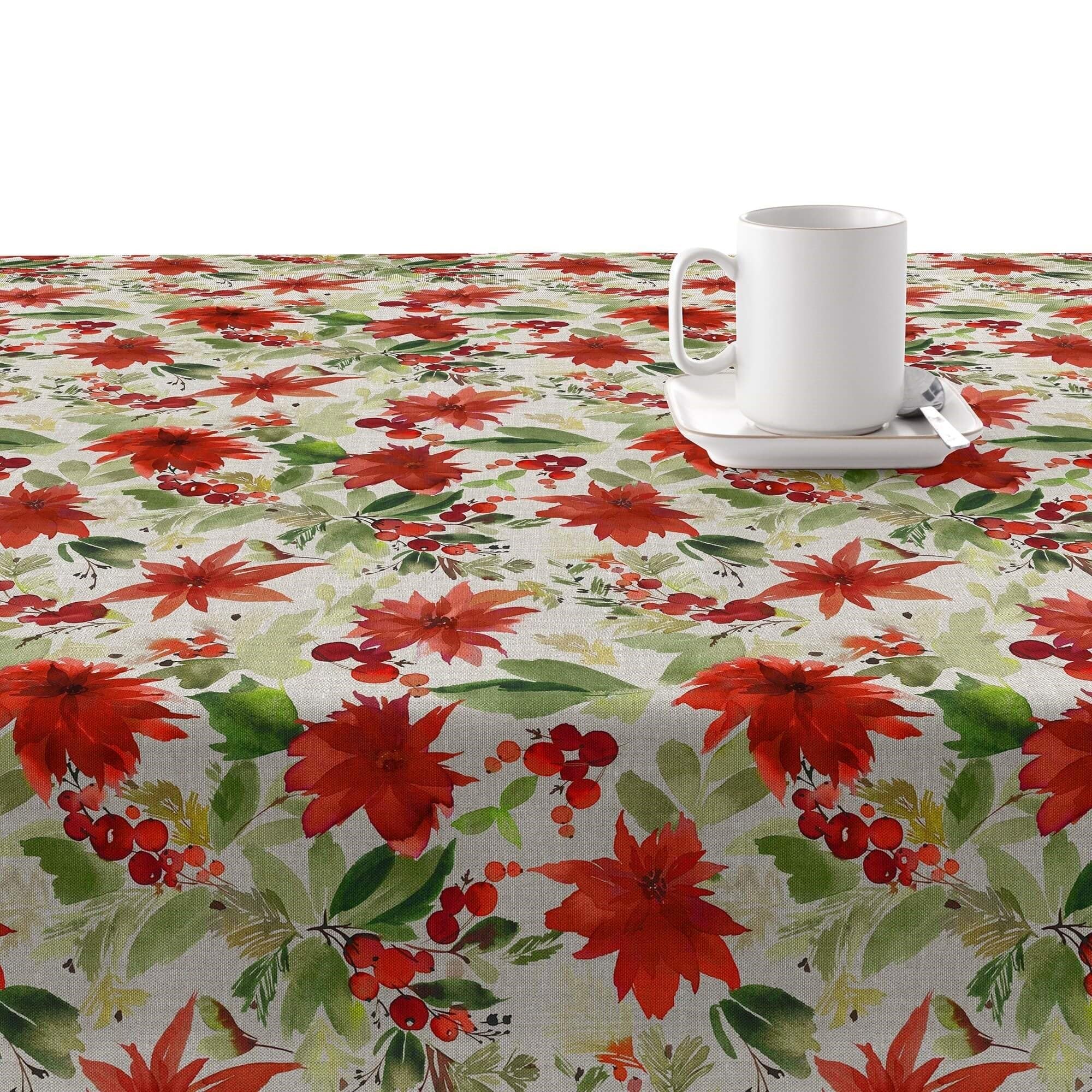 BELUM | Weihnachtstischdecke | Anti-Fleck-Tischdecke | Rechteckig Harz | Tischdecke (laminiert) | Tischdecke | Tischdecke | Heimtisch (250 x 140 cm)