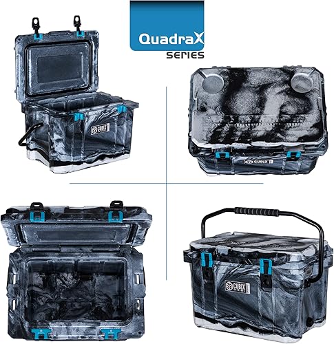 Miniatura 2 de Cubix Outdoors QuadraX - Enfriador duro portátil rotomoldeado de 20 cuartos de galón para campamento, pesca, playa, baúl de hielo aislado