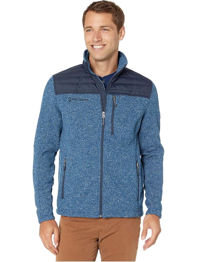 Free Country Full Zip Heather Sweater Knit Fleece