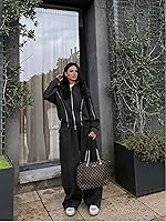 Vista 94 de Montana West Bolso de mano para mujer con asa superior con cadena Gris/Negro