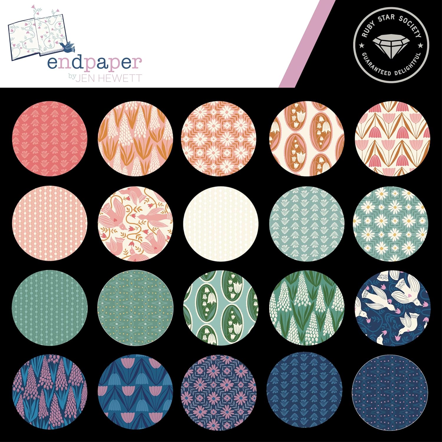 Endpaper Layer Cake (42 Pieces) by Jen Hewett for Ruby Star Society (RS6040LC)