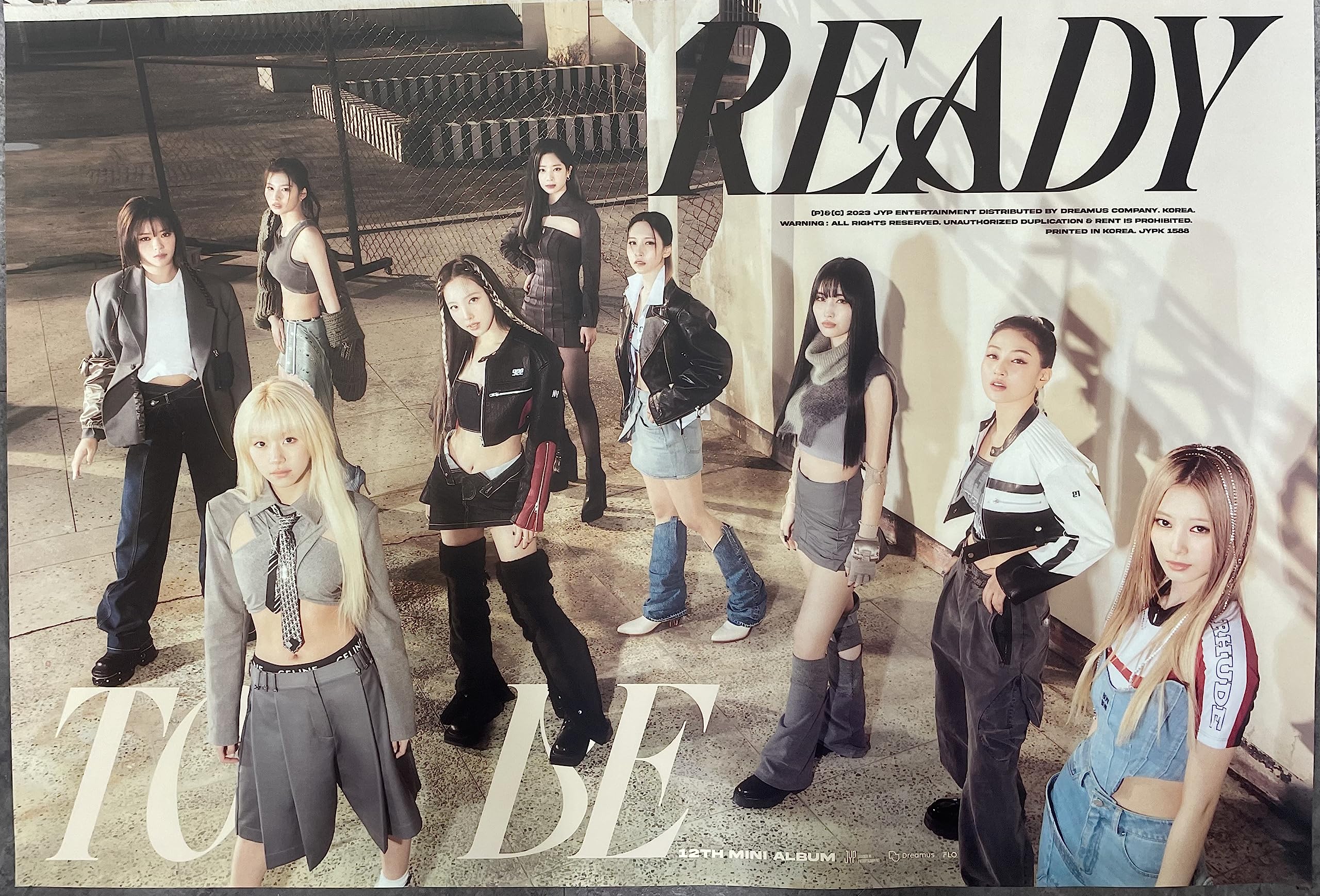 TWICE - a　TWICE READY TO BE TWICE - READY TO BE album Official Unfolded Poster in tube