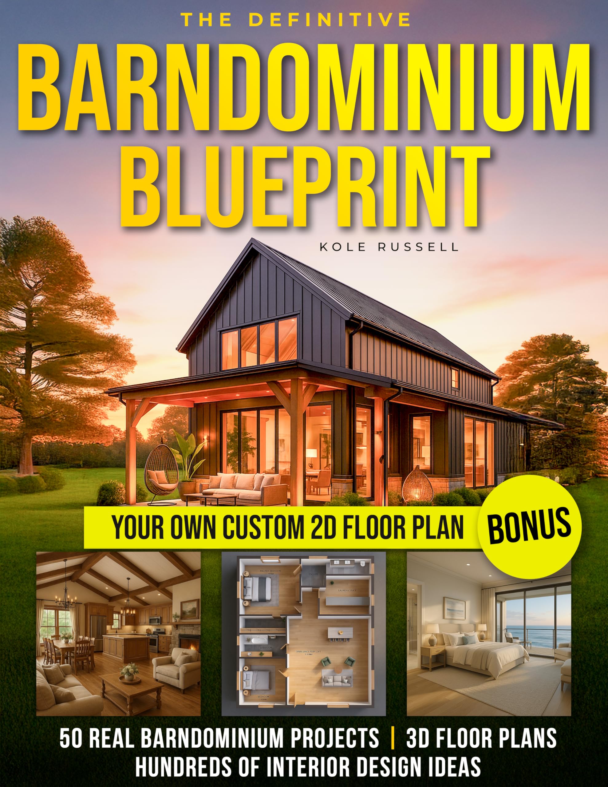 Livre Barndominium Blueprint avec plans de maison métallique et guide d'auto-construction