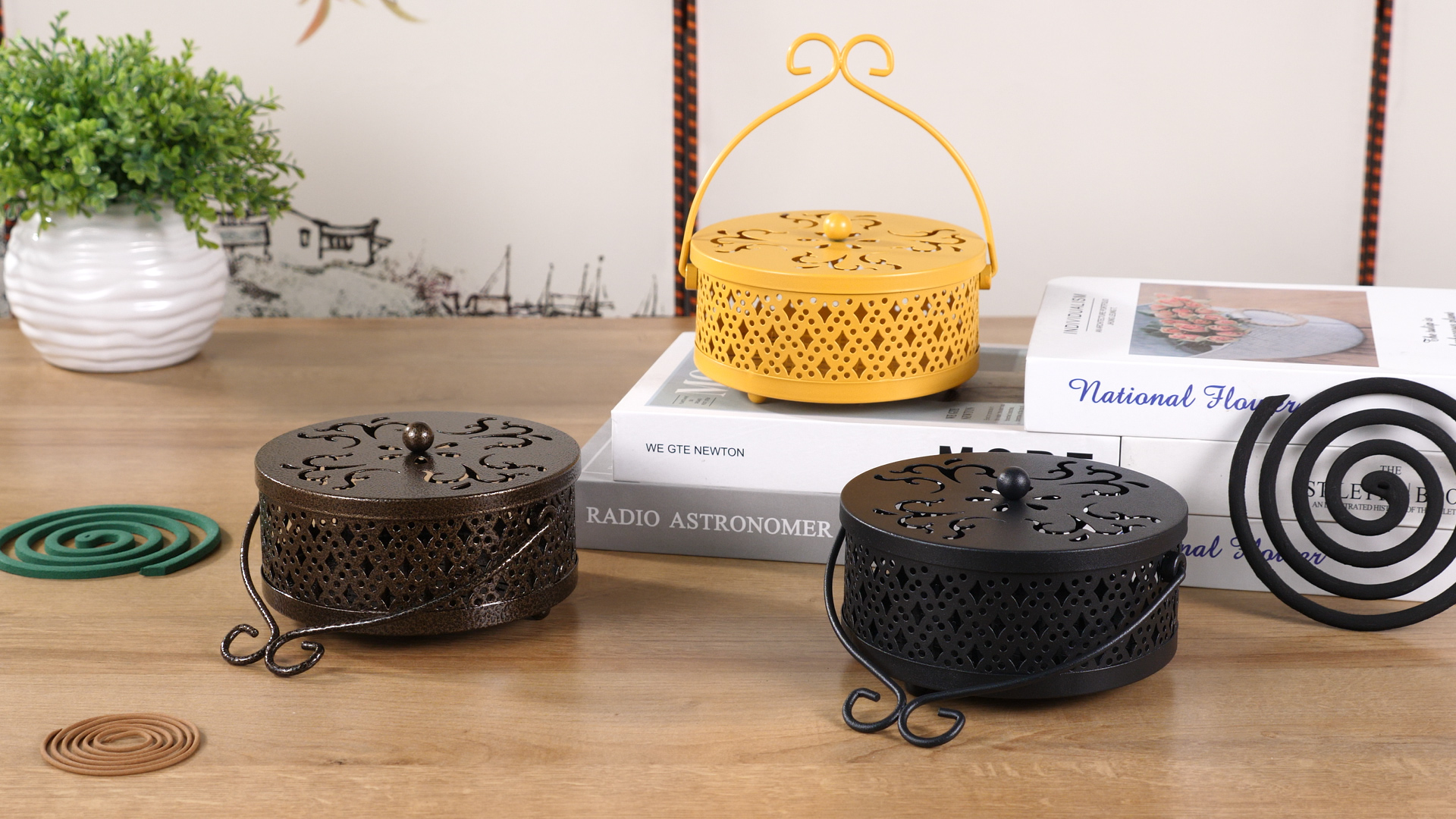 Amazon.com: MyLifeUNIT Mosquito Coil Holder, Retro Portable