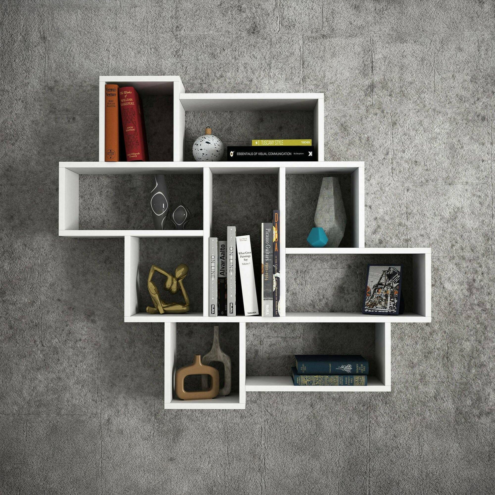 Étagère murale Velaris blanche pour organiser vos livres et objets déco
