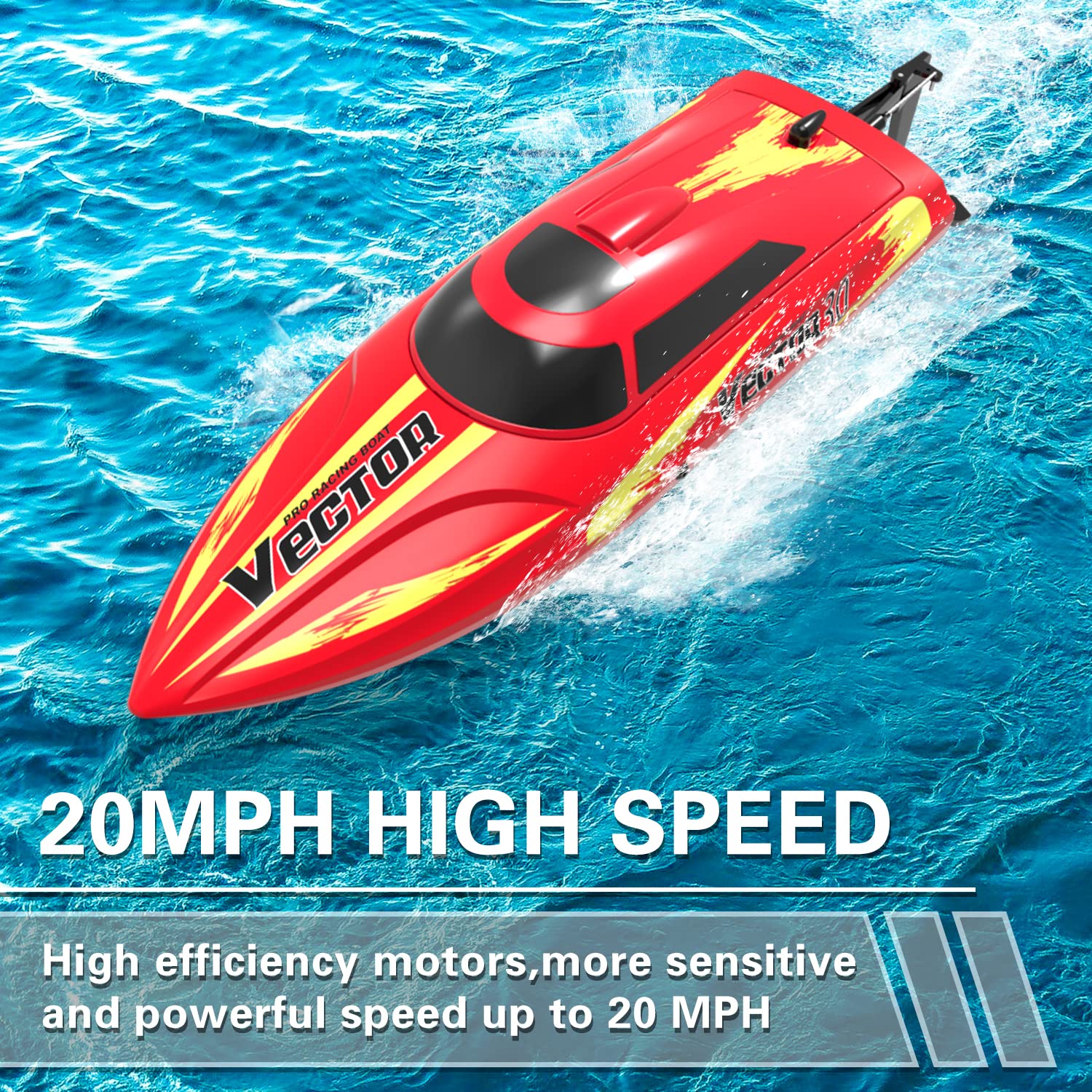 VOLANTEXRC Barco RC con control remoto para piscinas y lagos de 2.4 GHz, 20 MPH, barcos VOLANTEXRC Barco RC con control remoto para piscinas y lagos de 2.4 GHz, 20 MPH, barcos
