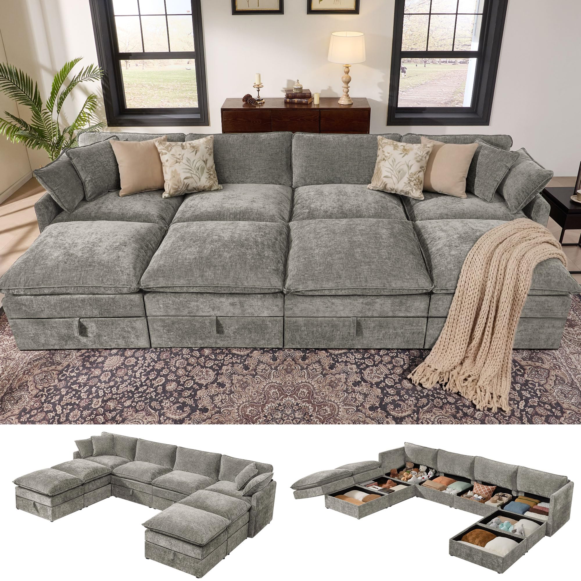 Ihanherry Sectional in Grey