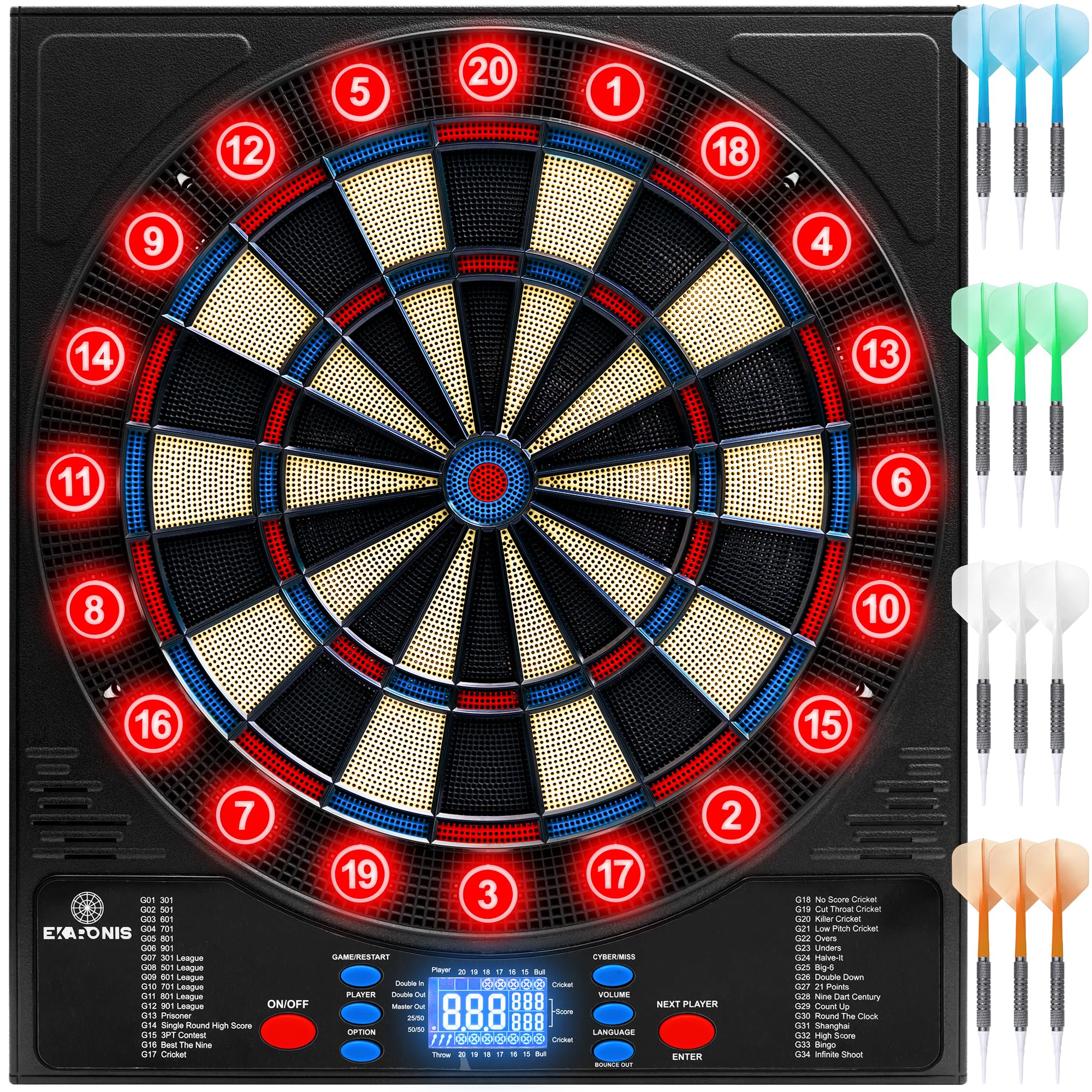 Ekaronis Glow Dartboard