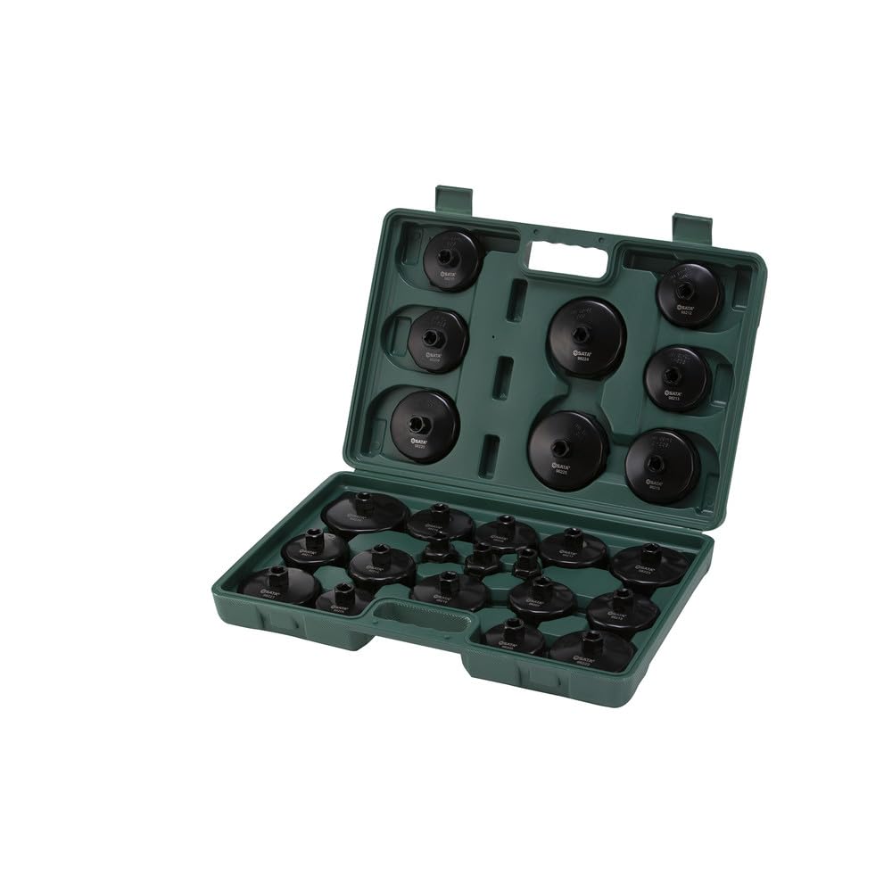 SATA Set di chiavi universali per filtro olio ST09705 (motore set oil), compatibile con azionamento da 1/2", superficie rivestita elettrolitica nera per durata e resistenza alla corrosione