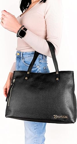 Miniatura 2 de Baroncelli Bolso grande de cuero italiano genuino diseñado y fabricado en Italia