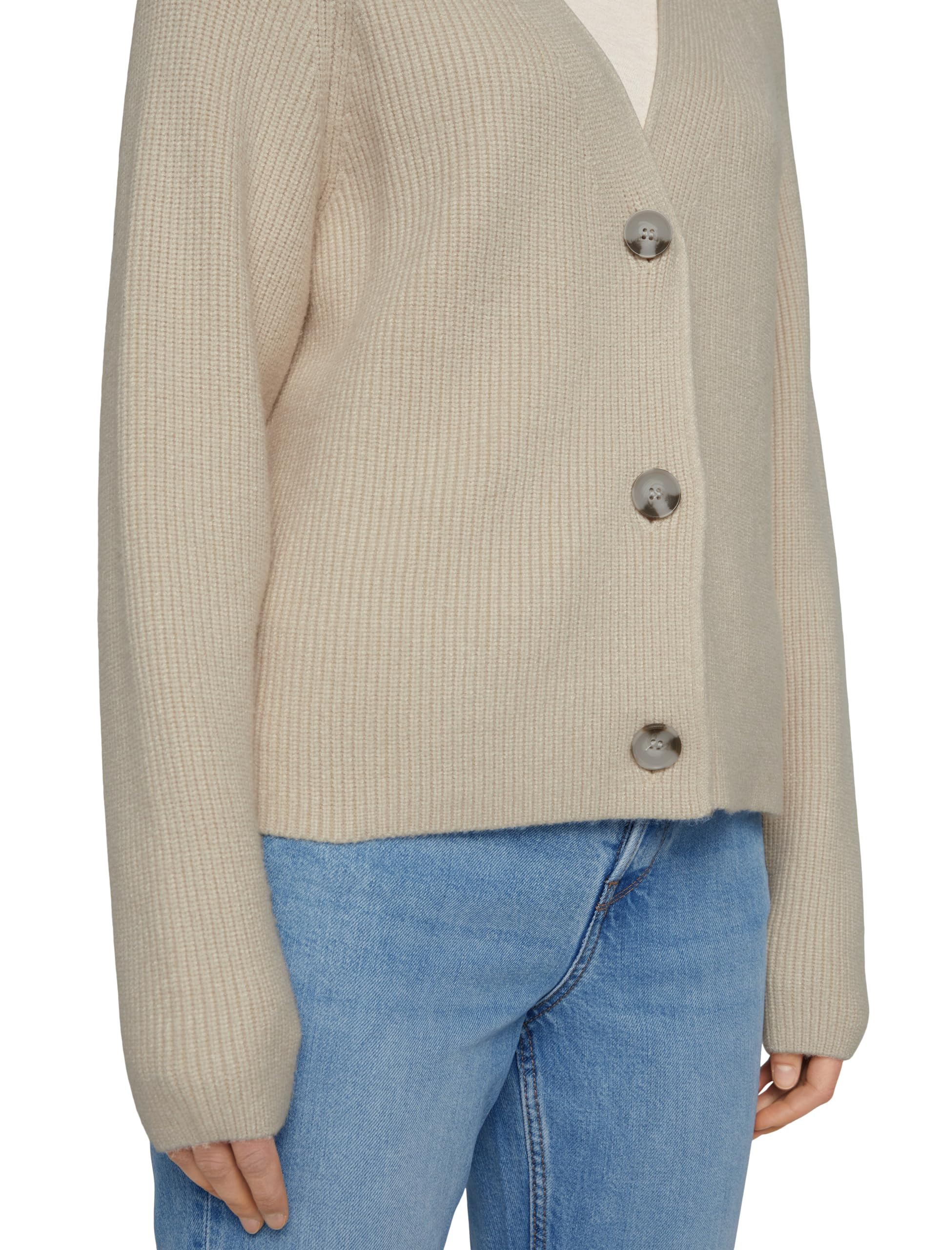 TOM TAILOR Denim Damski Basic Kardigan 1030000, 10336 - Light Cashew Beige, M