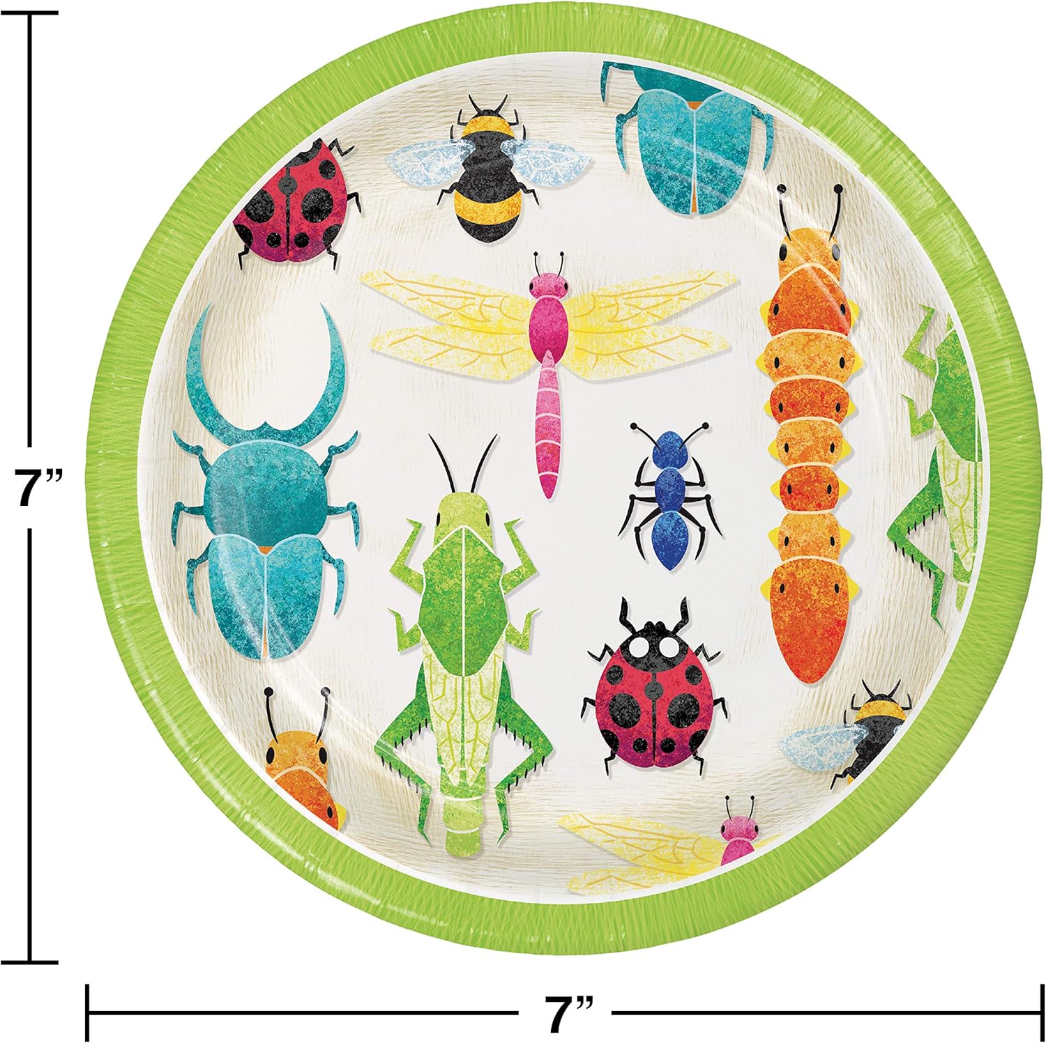 Creative Converting 8" Bugs Party Luncheon Paper Plates - 8pcs : Home & Kitchen