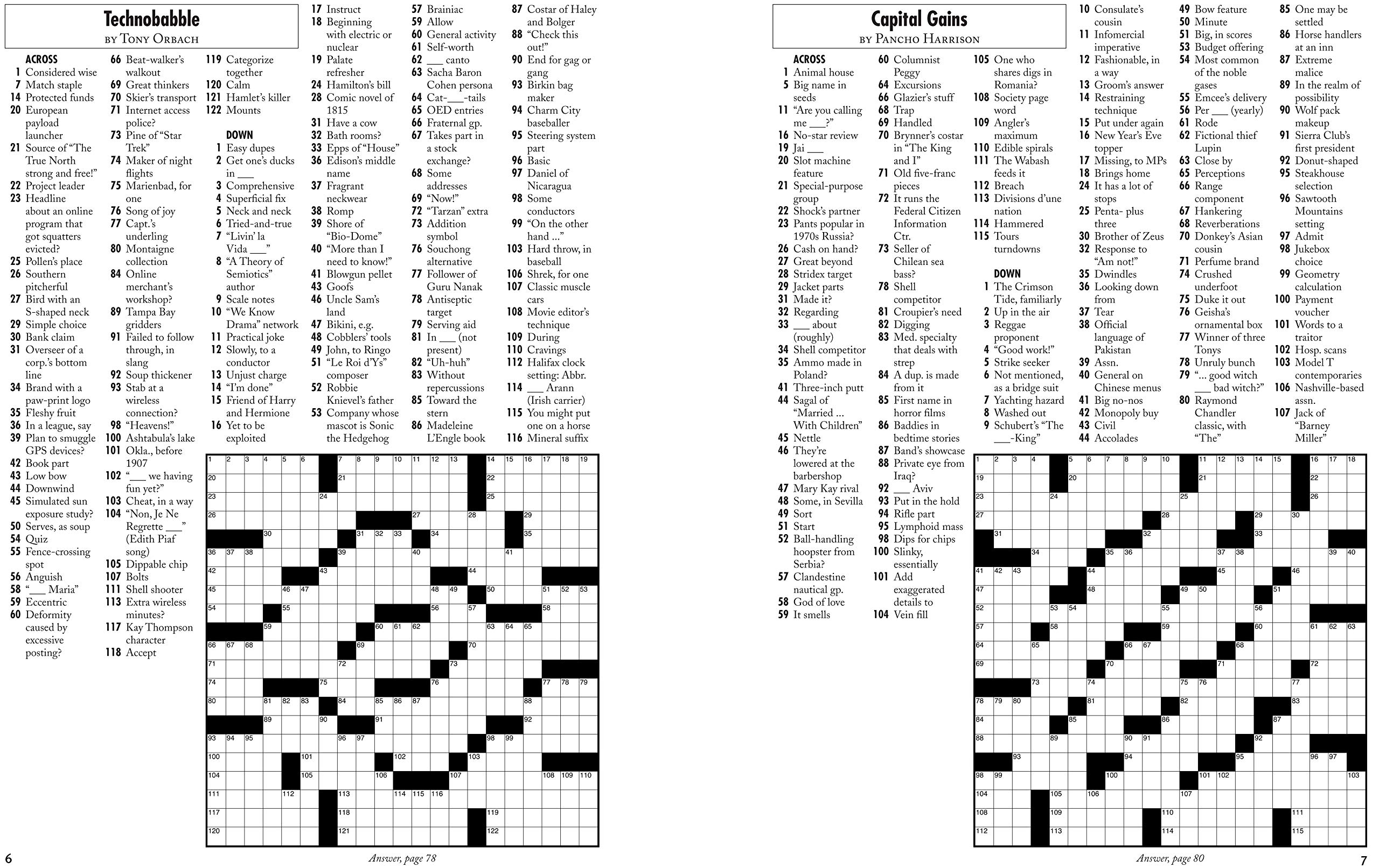 The Wall Street Journal Blue-Chip Sunday Crosswords: 72 AAA-Rated Puzzles (Wall Street Journal Crosswords, 2) - Image 2