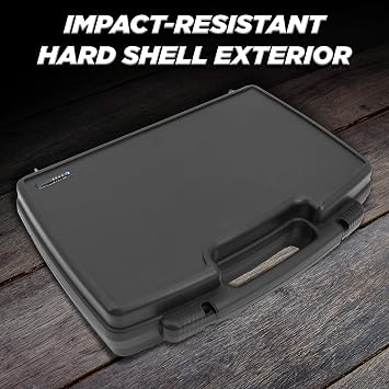 CASEMATIX Travel Case Compatible with Elgato Stream Deck Pedal and Accessories - Hard Shell Carrier with Customizable Foam Interior, Padlock Rings and Accessory Storage, Case Only