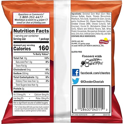 Vista 53 de Frito Lay Flamin' Hot - Paquete variado de aperitivos picantes, 6 sabores individuales Cheetos, Doritos, Chester's & Funyuns (40 unidades)