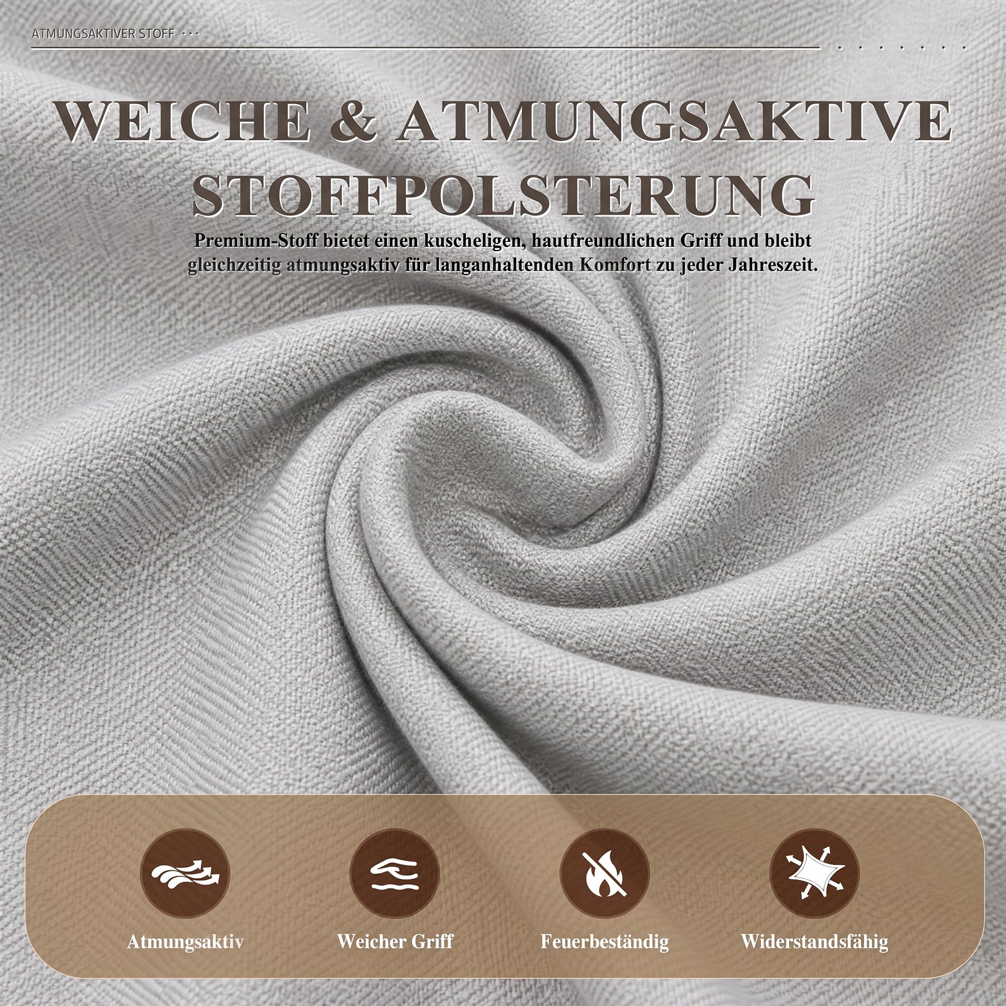 COLAMY Verwandelbarer Schlafsessel Stoff Futon Sofa Bett, Einzel Schlafsofa mit USB Anschluss, klappbarem Tisch, Kissen und Verstellbarer Rückenlehne für Wohnheim, Schlafzimmer, Hellgrau